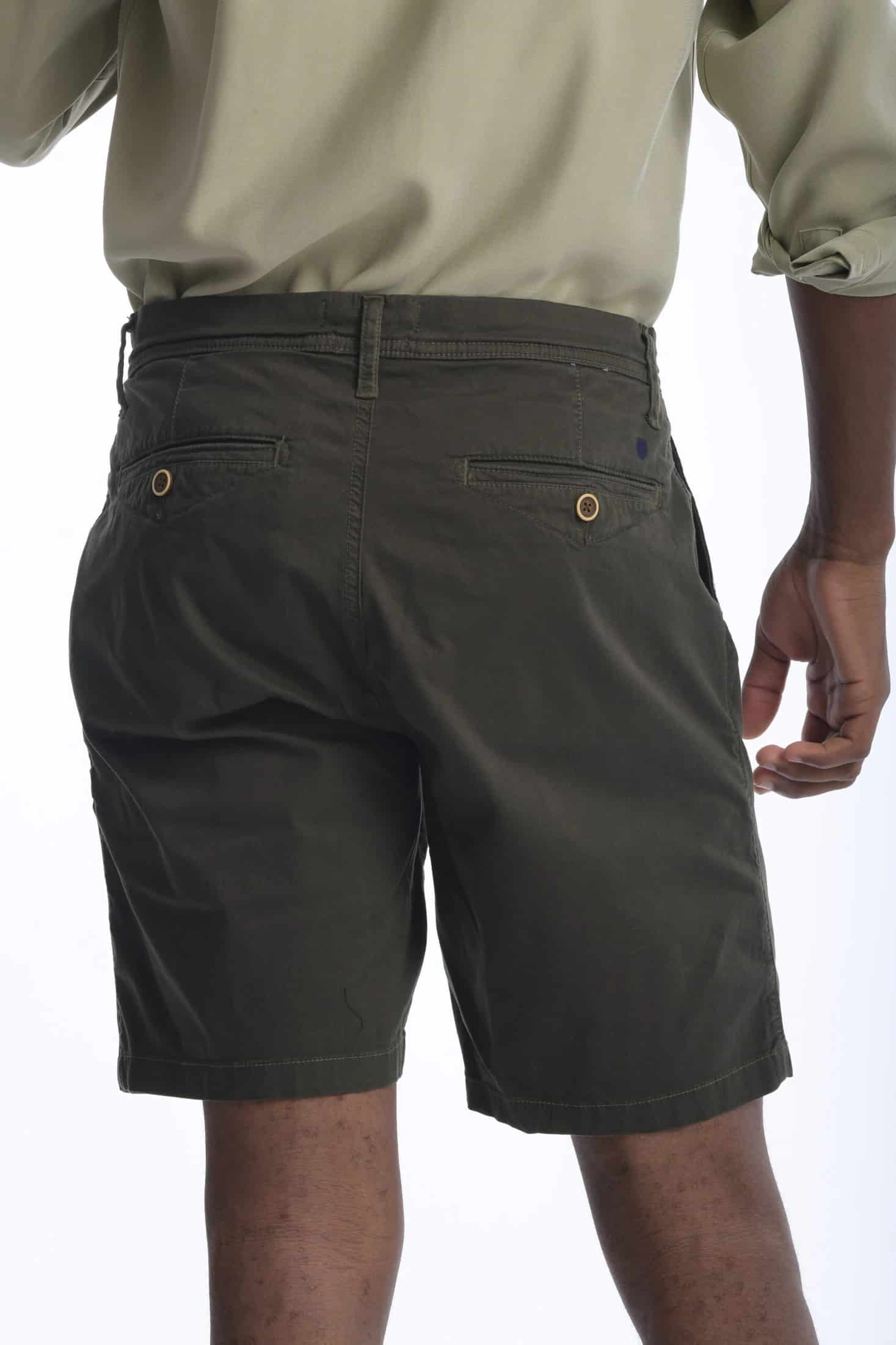 Bermuda Chino Dril Verde Militar - miniatura 7