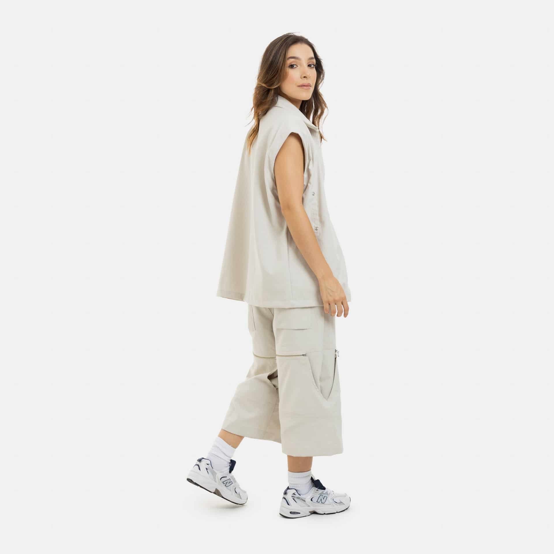 Convertible Utility Jacket Beige - miniatura 13