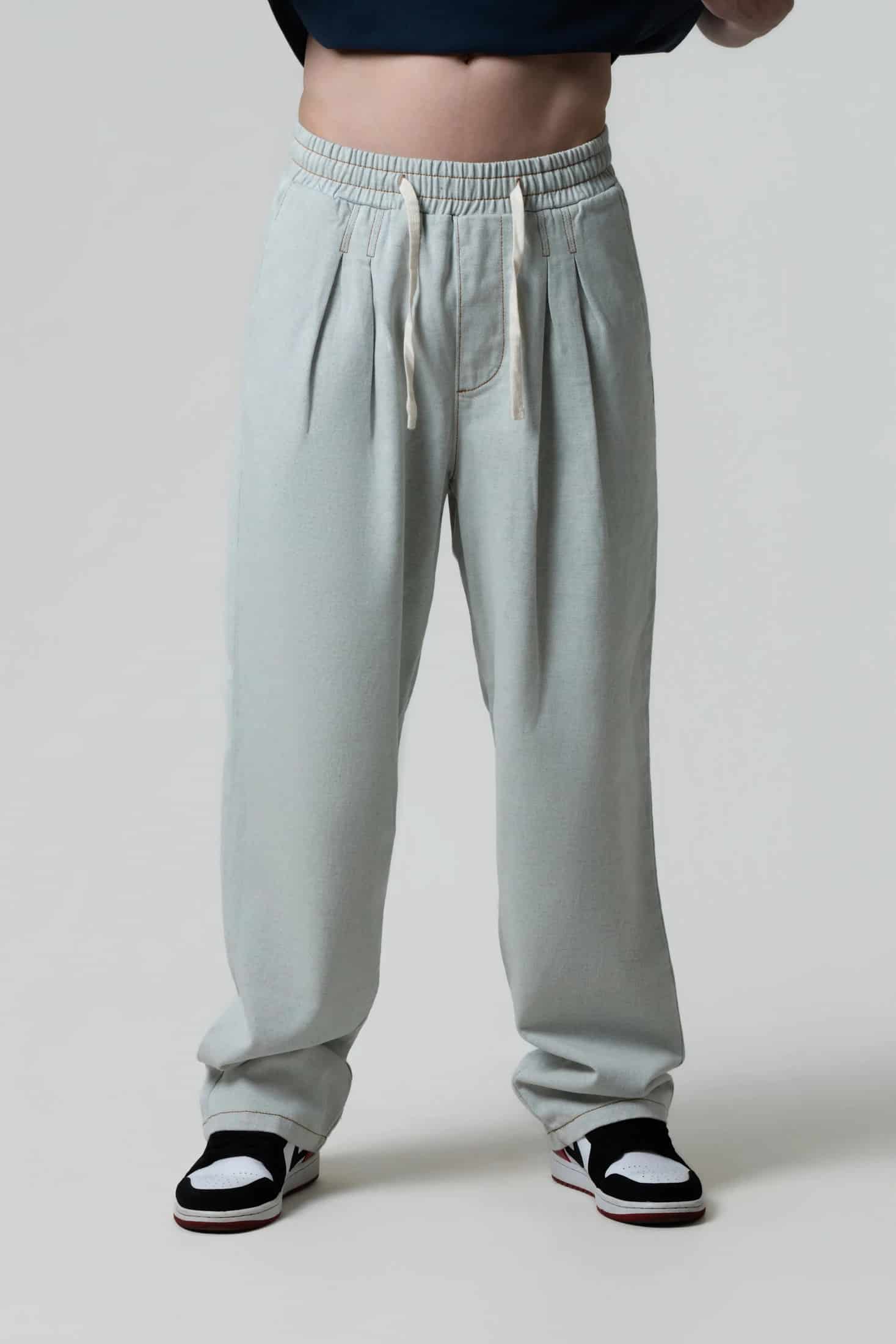 PANTALON JOGG COLOR AZUL CLARO - miniatura 2