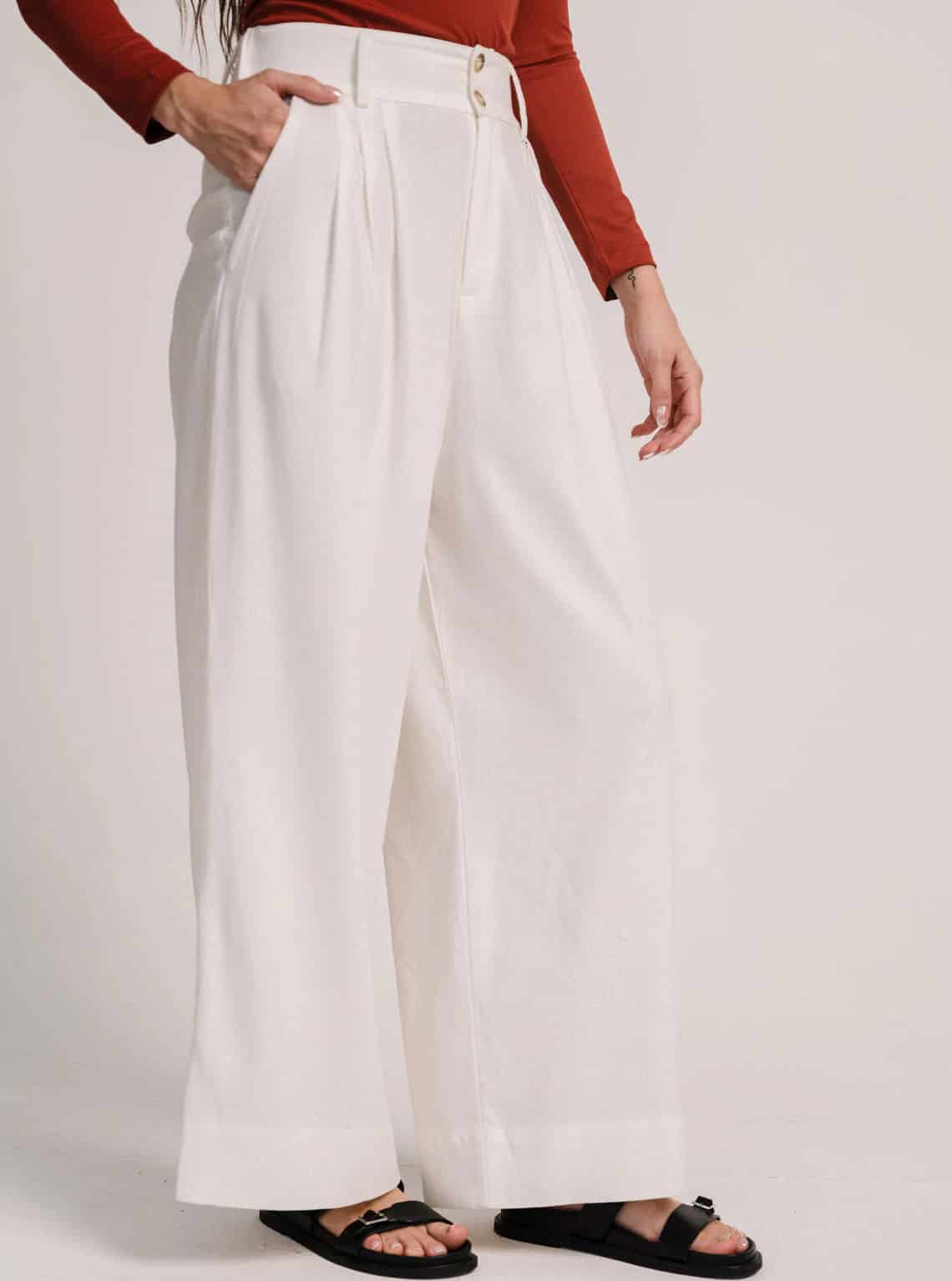 PANTALÓN CANVAS IVORY - miniatura 9