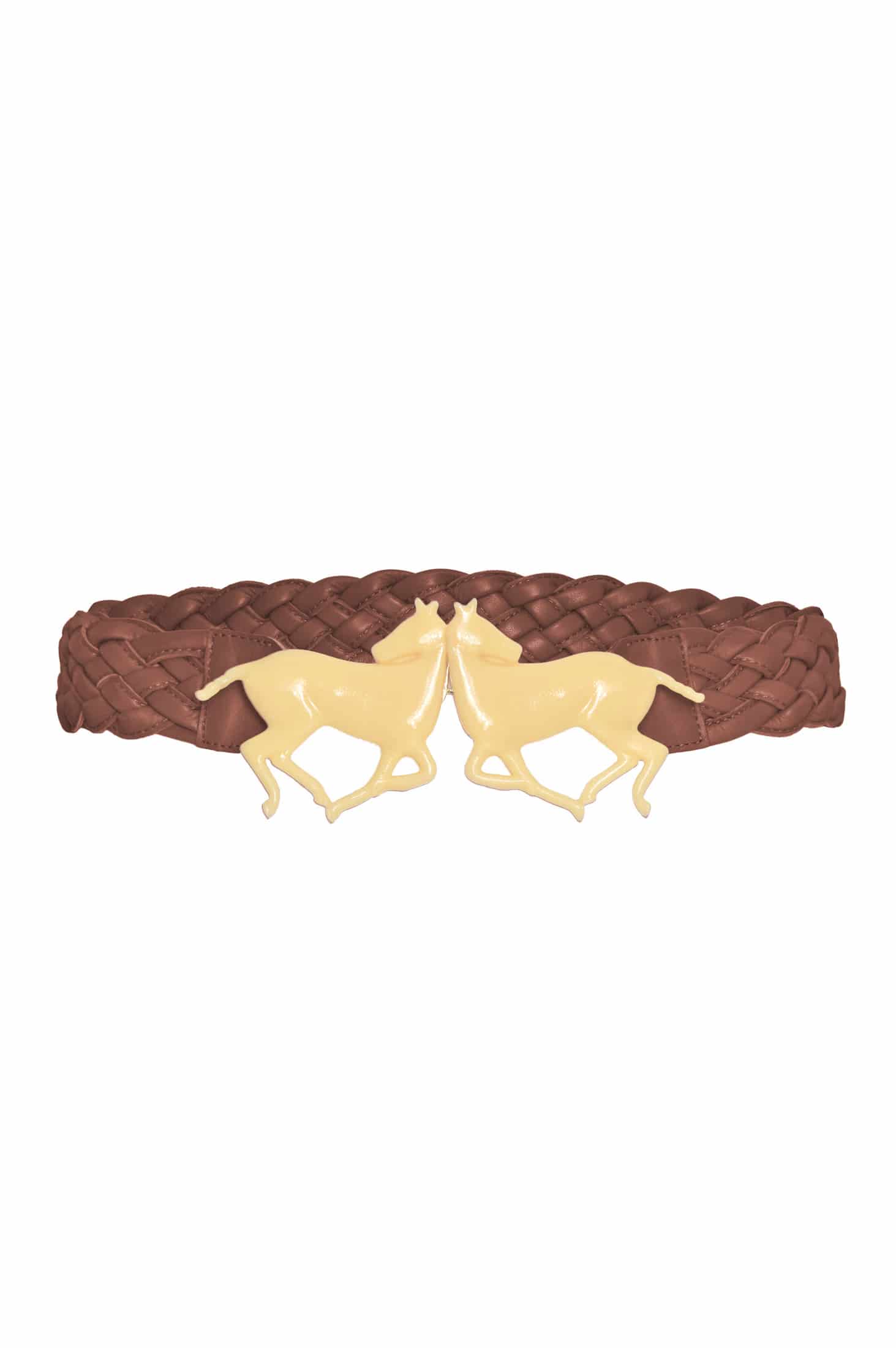 Polo Leather Braided Belt / Camel - miniatura 1