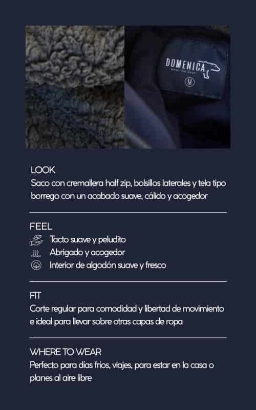 SACO OVEJERO GRIS OSCURO - UNISEX - miniatura 6
