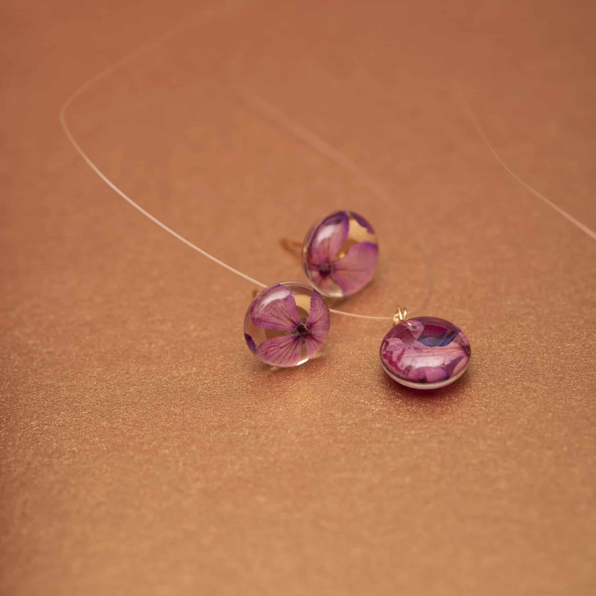 Set topo y collar mini flor - miniatura 2