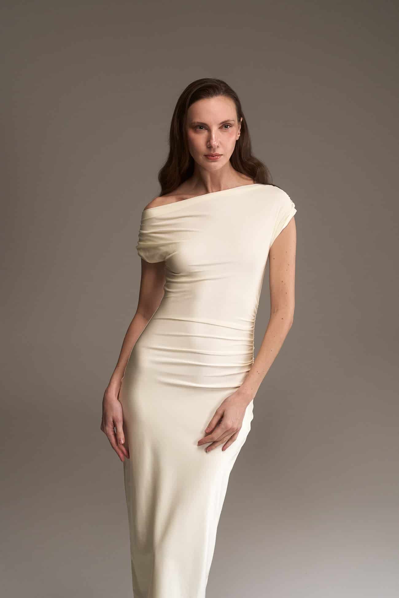 IVORY HUDA MIDI DRESS - miniatura 2