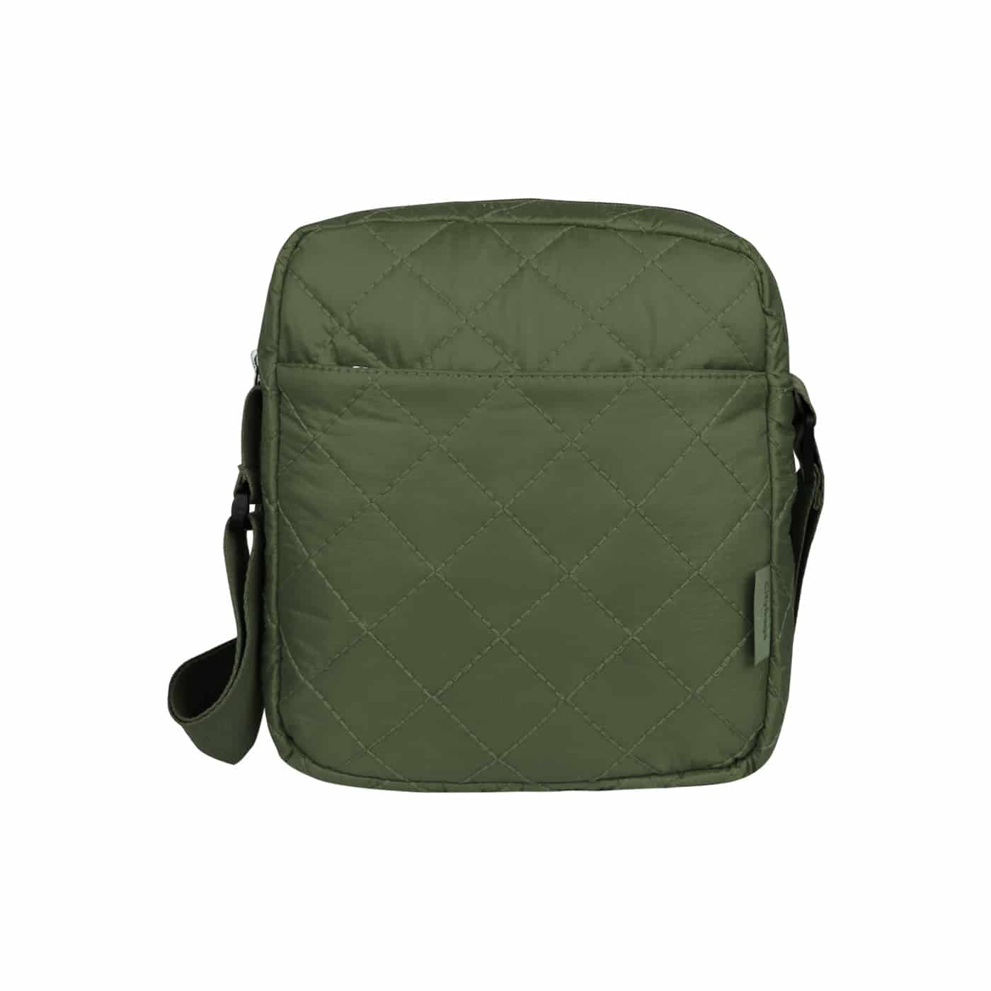 Bolso Manos Libres Viajero puffer Verde Militar - miniatura 1