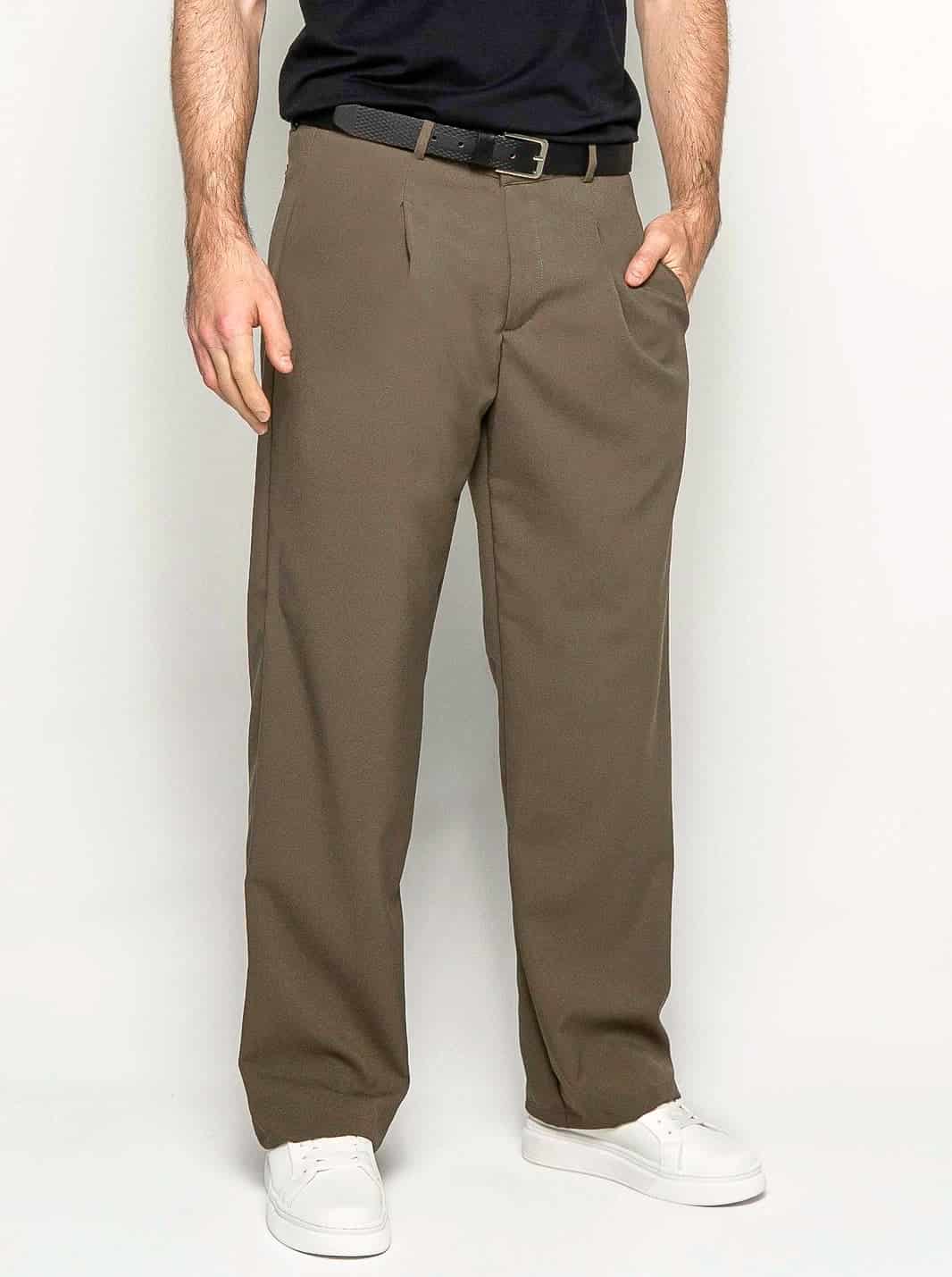 PANTALÓN CLÁSICO CON PRENSES DELANTEROS | HOMBRE - miniatura 1