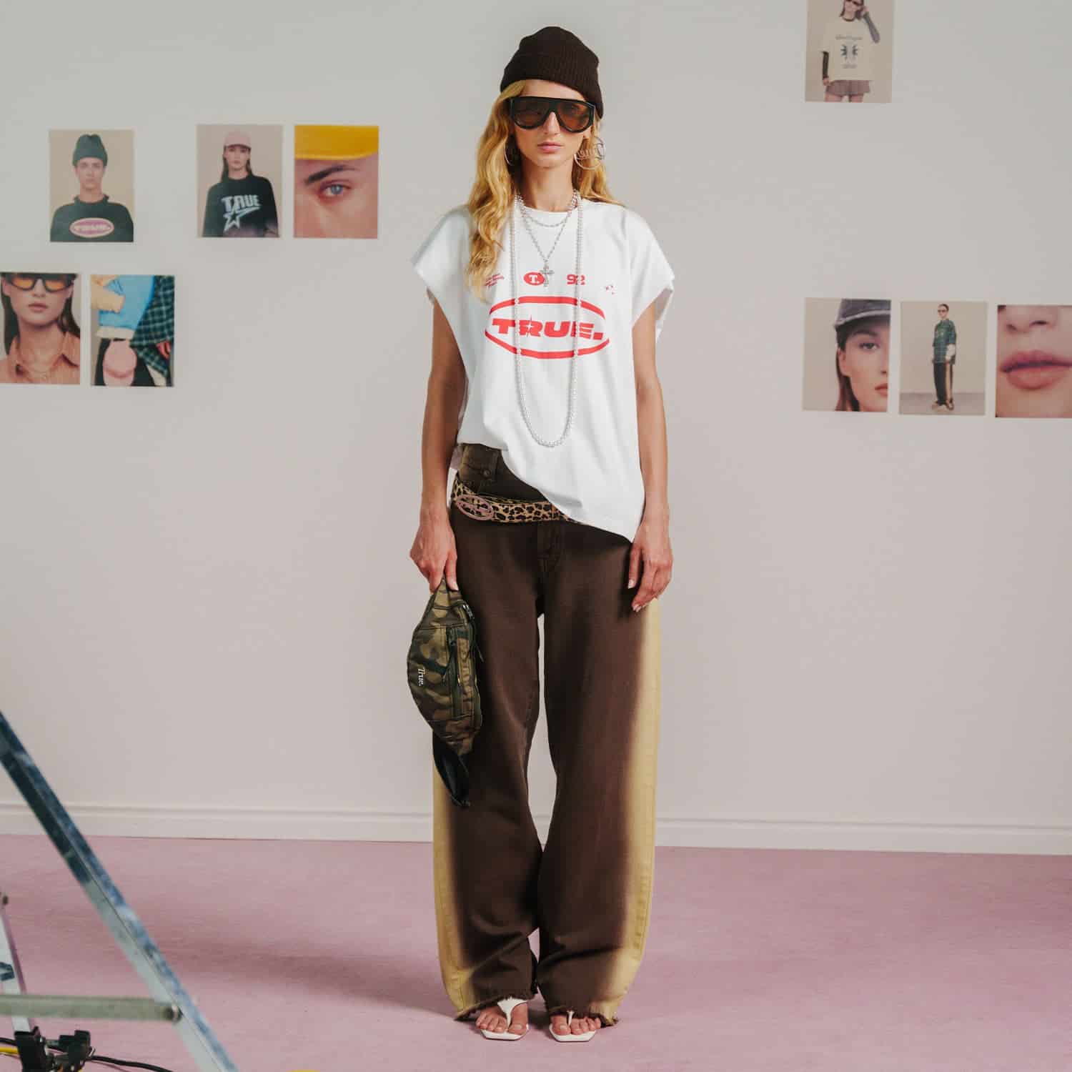 Sideburn Mid-Rise Pants - Brown - miniatura 3