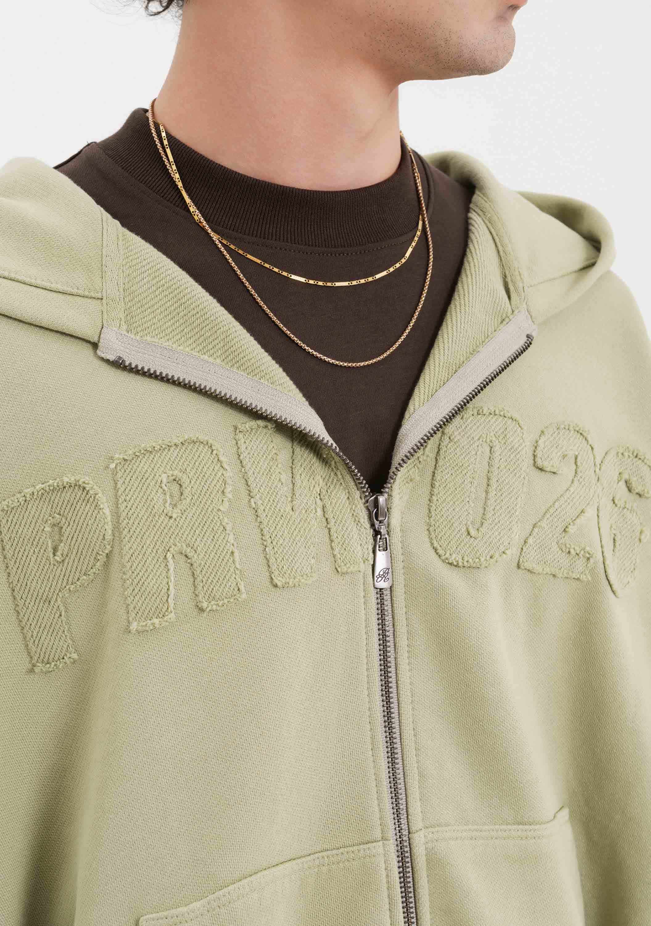 Across The Lines Green Zip Hoodie - miniatura 6