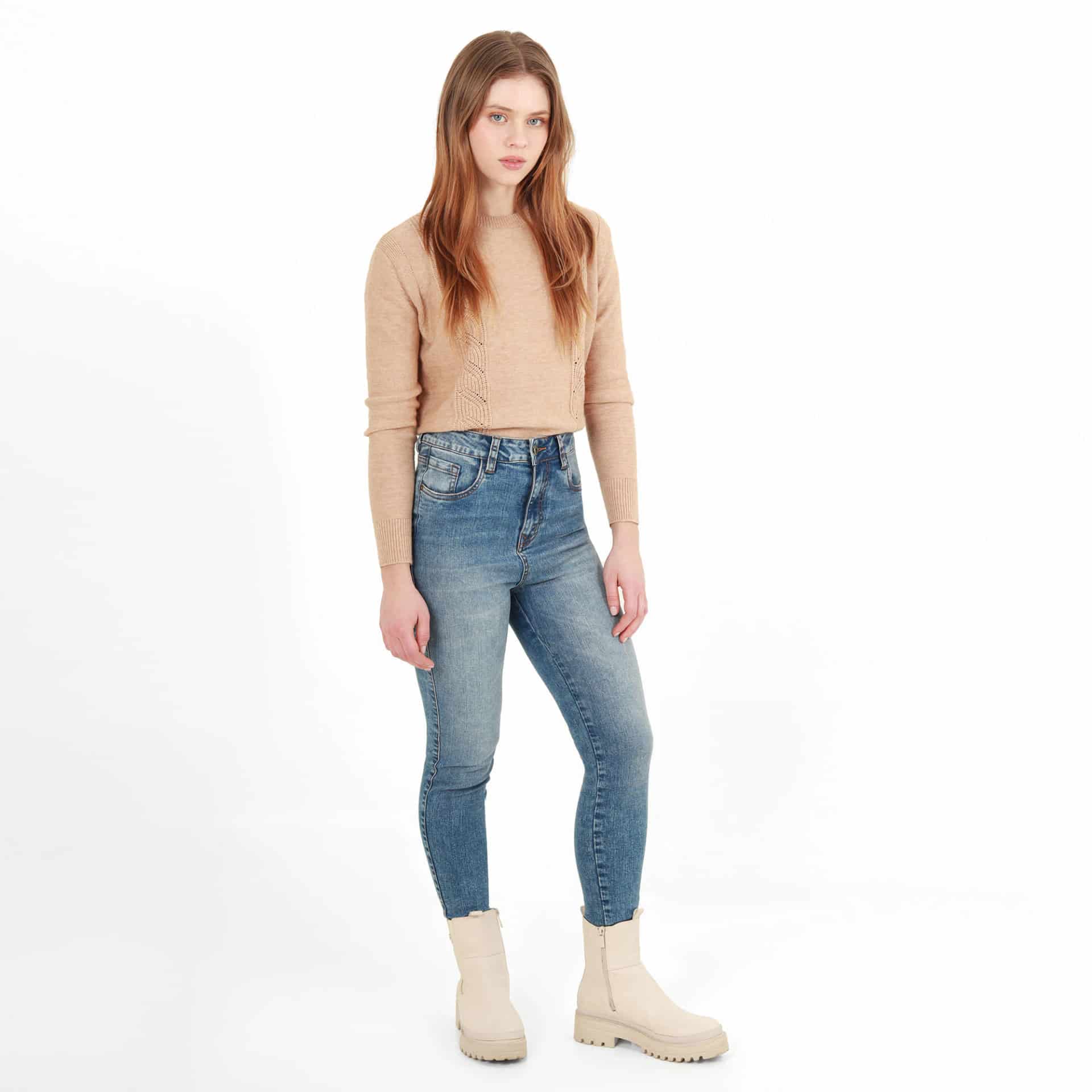 Jean Tiro Medio Bota Skinny - miniatura 1