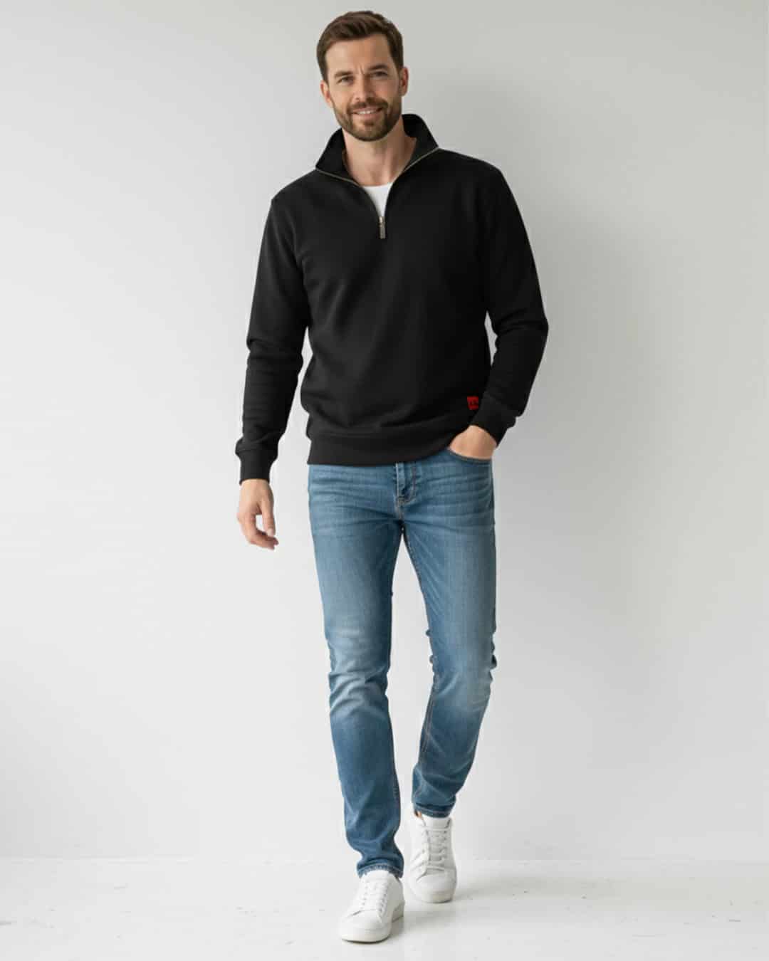 Buzo cuello alto hombre Negro - miniatura 18
