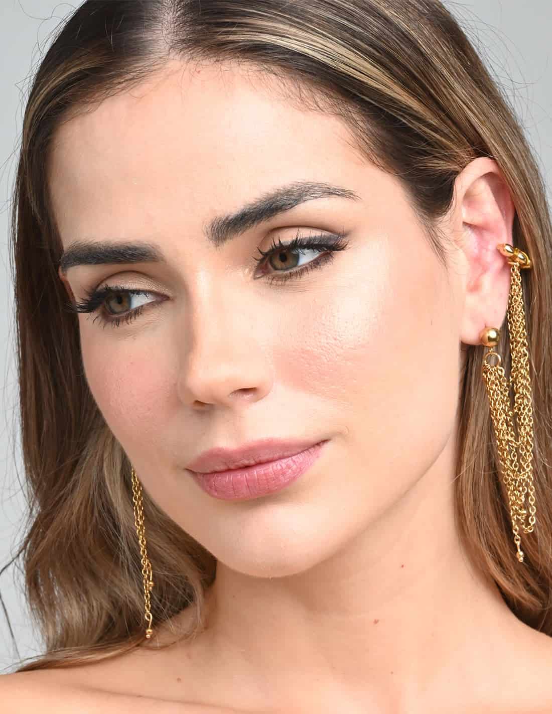 Ear Cuff Golden Clouds Dorado - miniatura 2