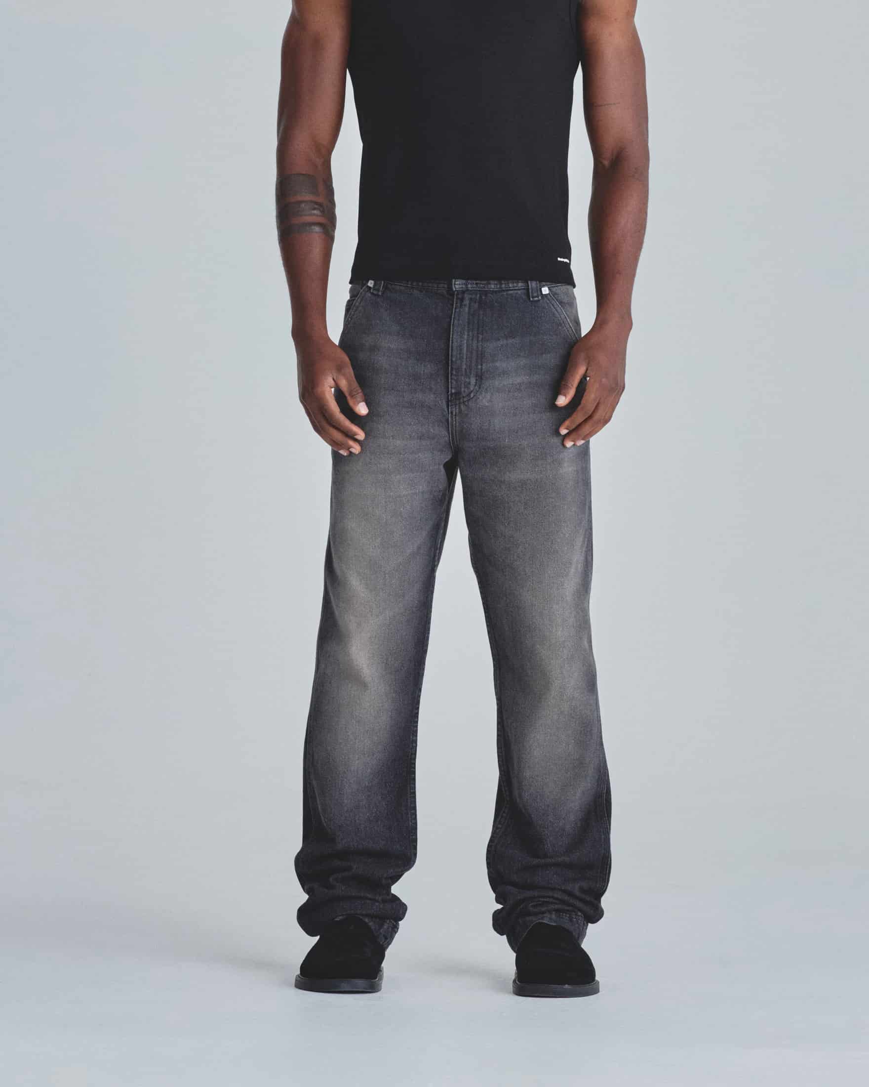 Line Basic Slim fit Fit Jeans Washed Black - miniatura 2