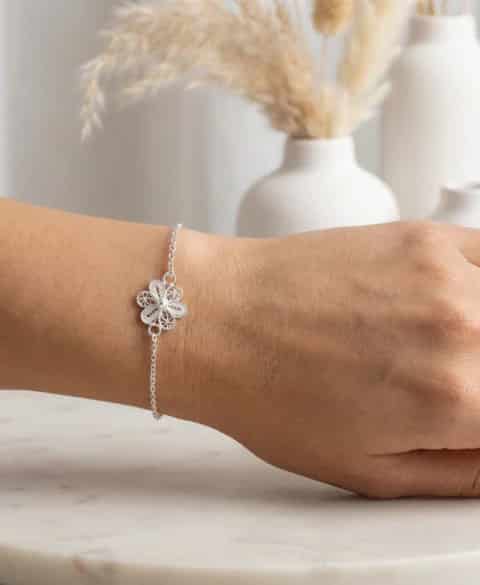 Pulsera Gata en Plata ley 950 Filigrana - miniatura 1