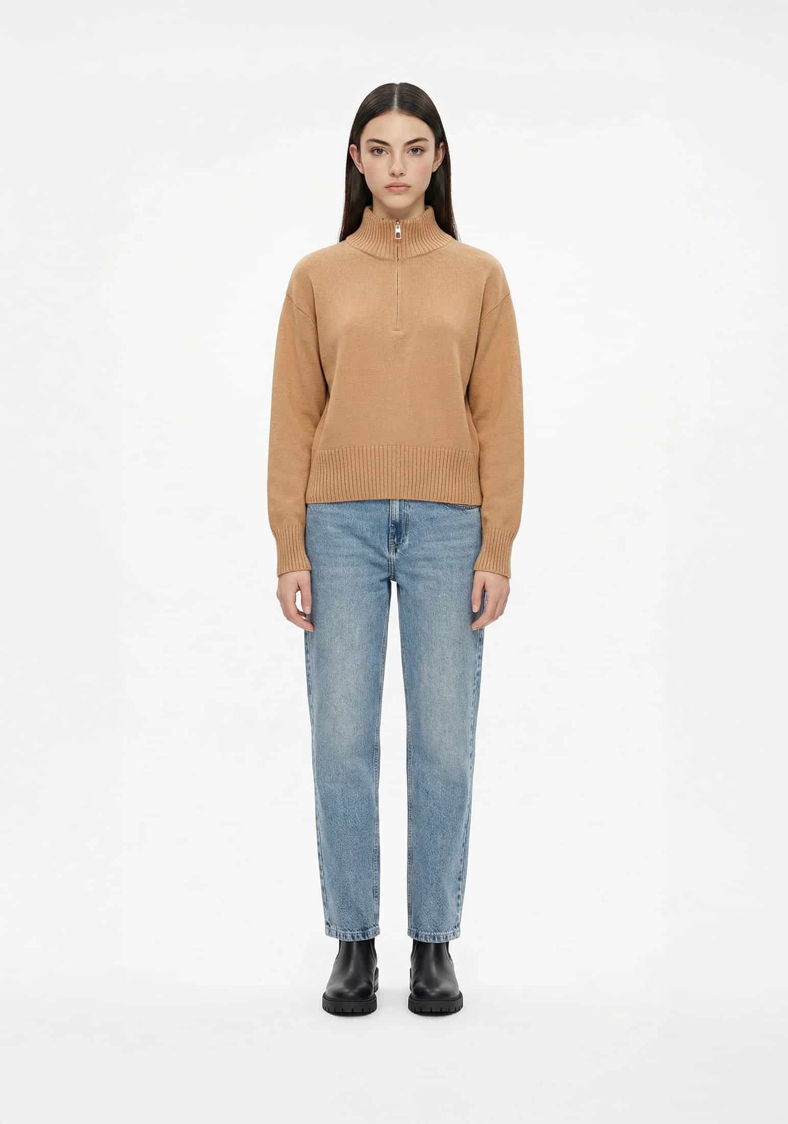 Saco M  Nashville Half Zip Caqui - miniatura 1