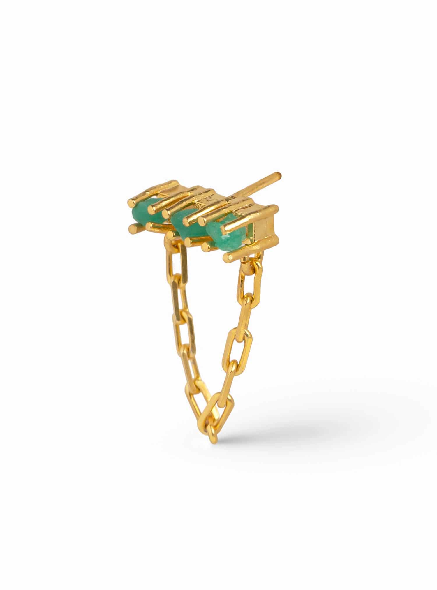 Arete Triple Tennis Chain Solitario - miniatura 3