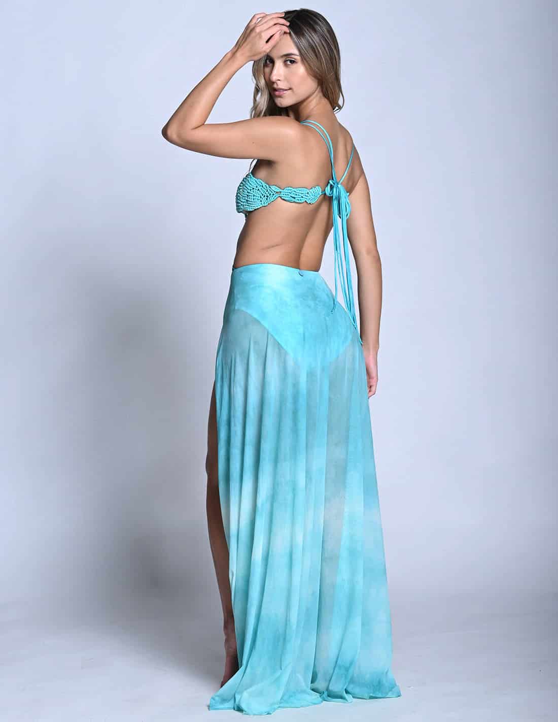 Vestido Árbol De La Vida Sea Jet Hand Dyed - miniatura 2