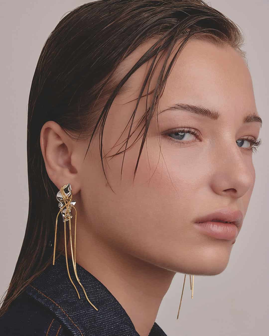 Aretes Irregulares Cadenas - miniatura 2