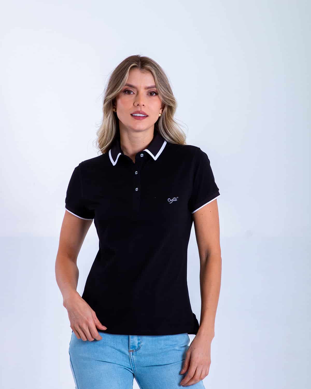 Polo negra para mujer - miniatura 1