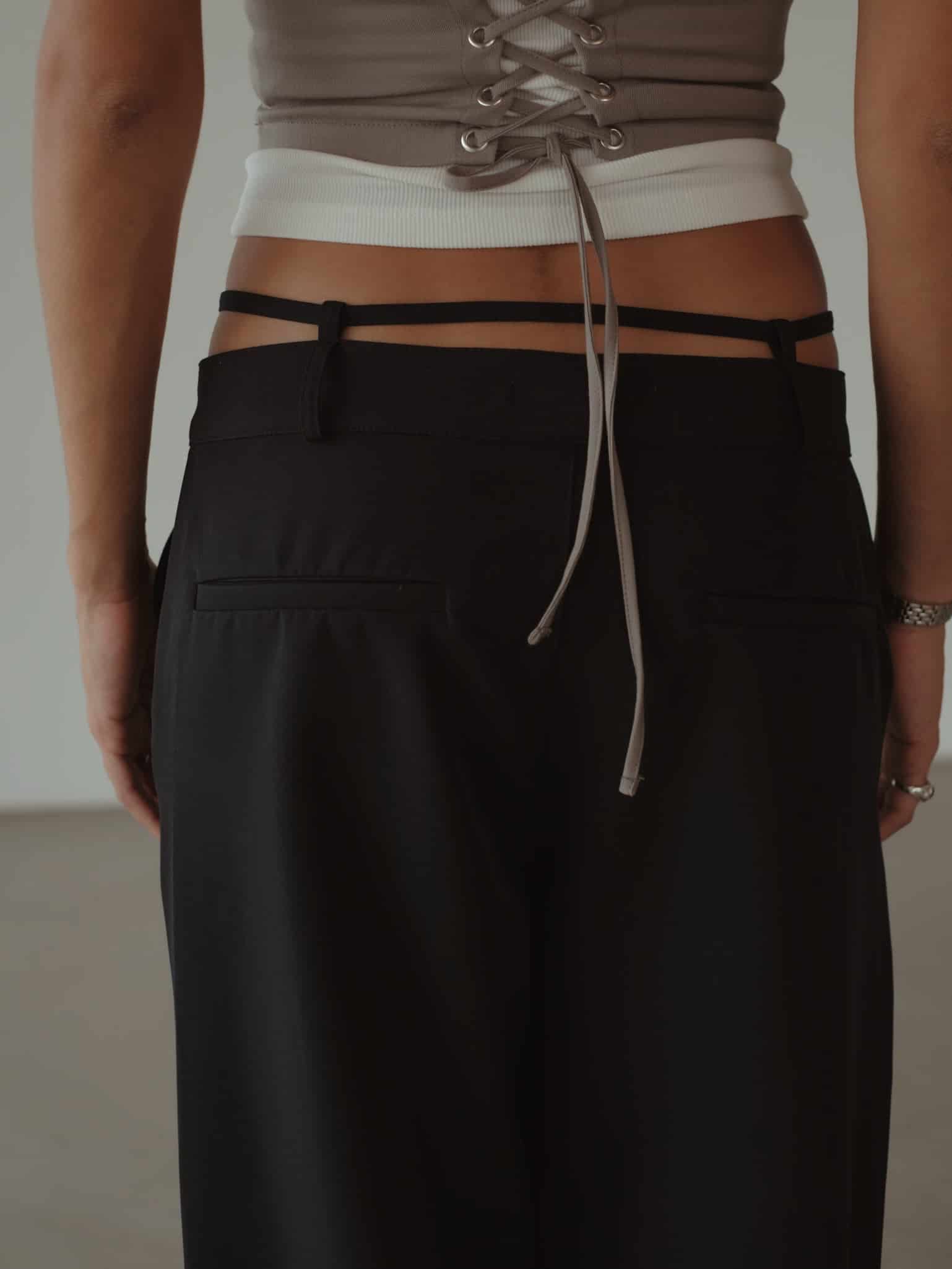 CROSS BELT TROUSER - BLACK - miniatura 11