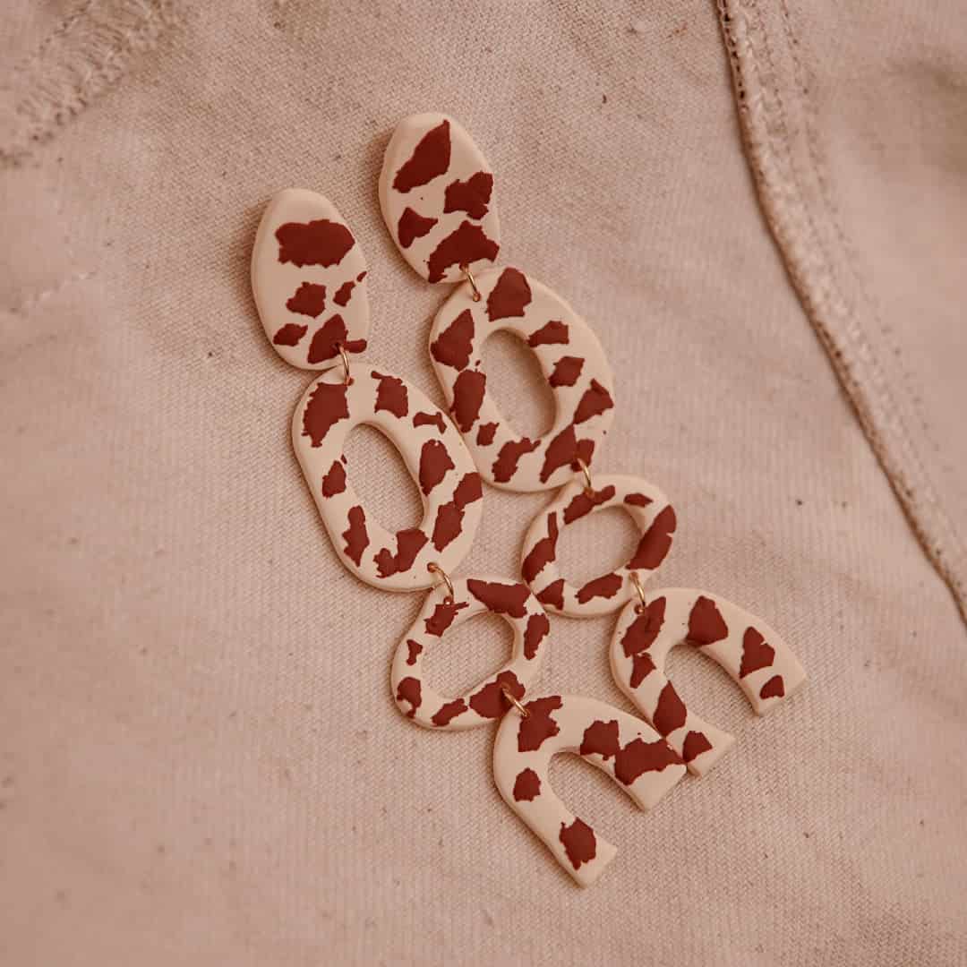 Aretes Anni Cow Print - miniatura 2