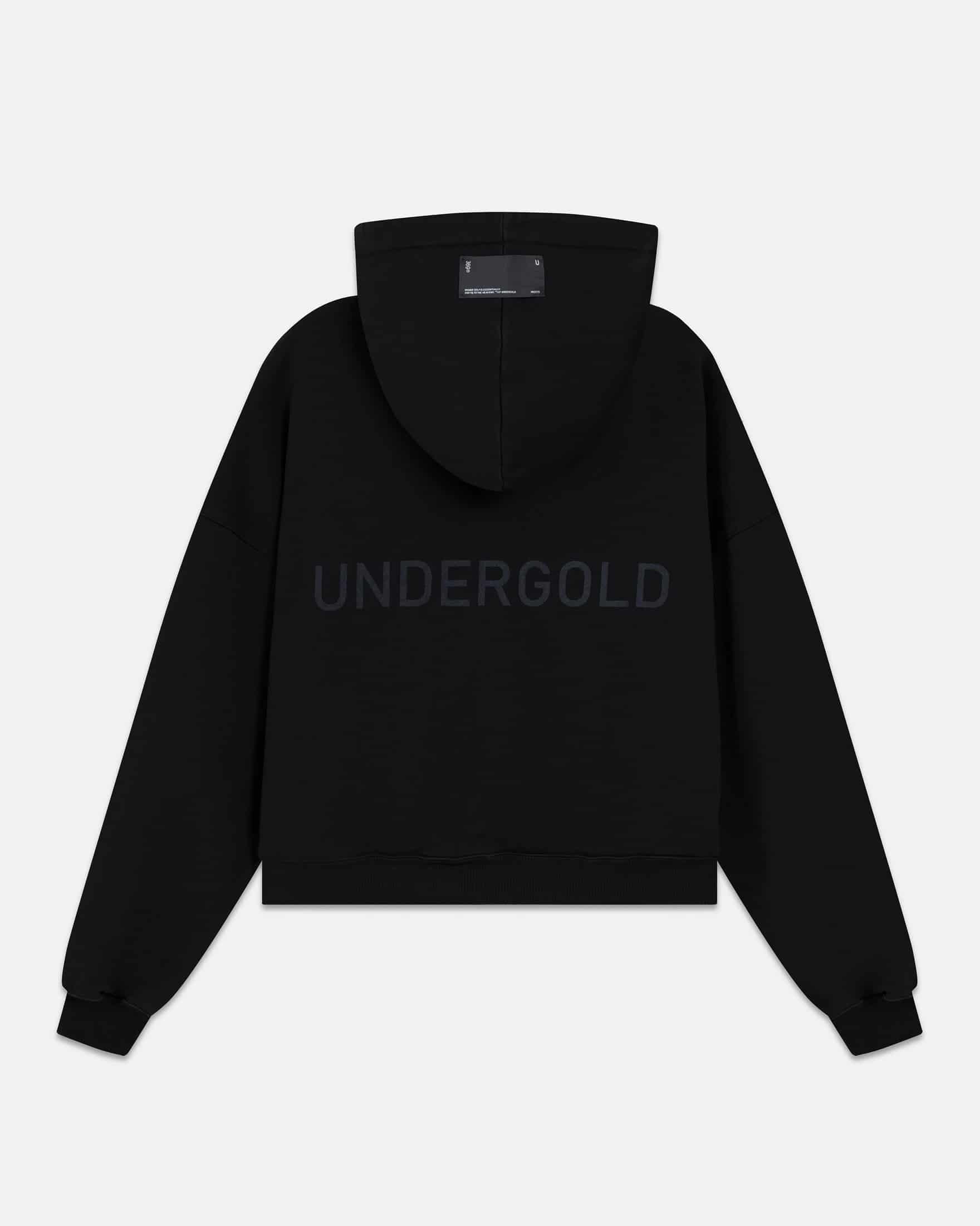 Line Basic Boxy Fit Zip Up Hoodie Black - miniatura 1