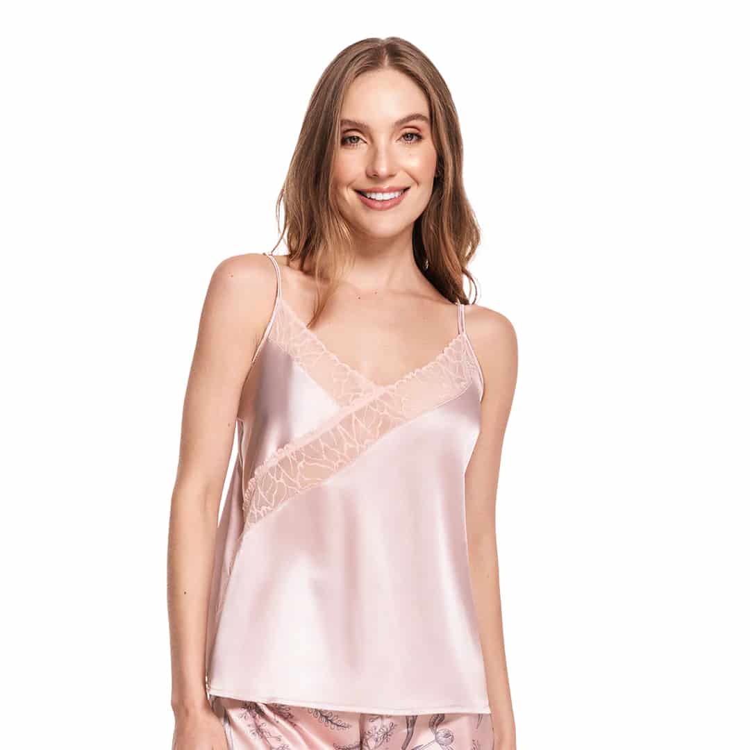 CAMISETA DE PIJAMA CON DETALLE EN ENCAJE - miniatura 2
