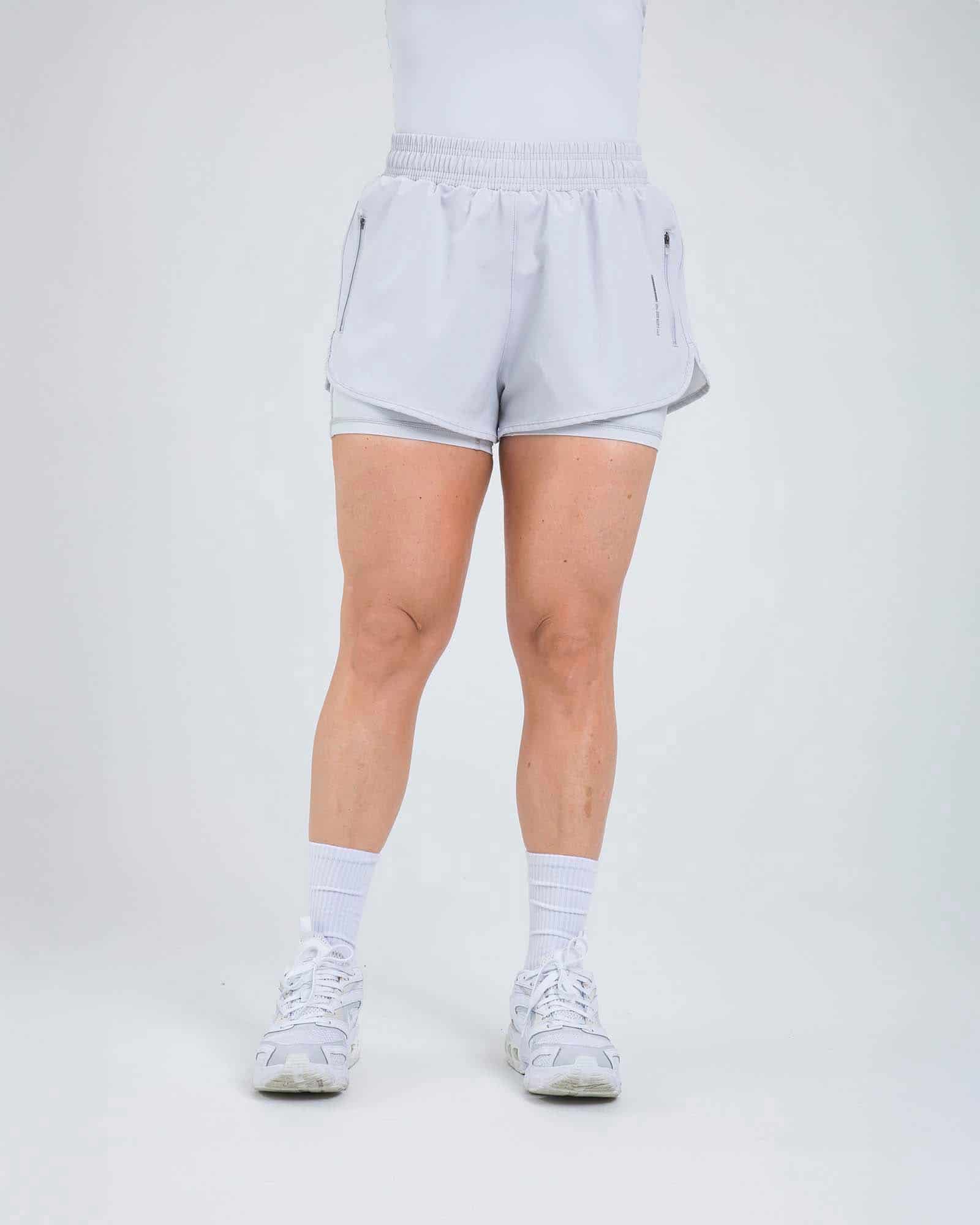 Short running trail dual gris cloud outdoor FIBER - miniatura 9