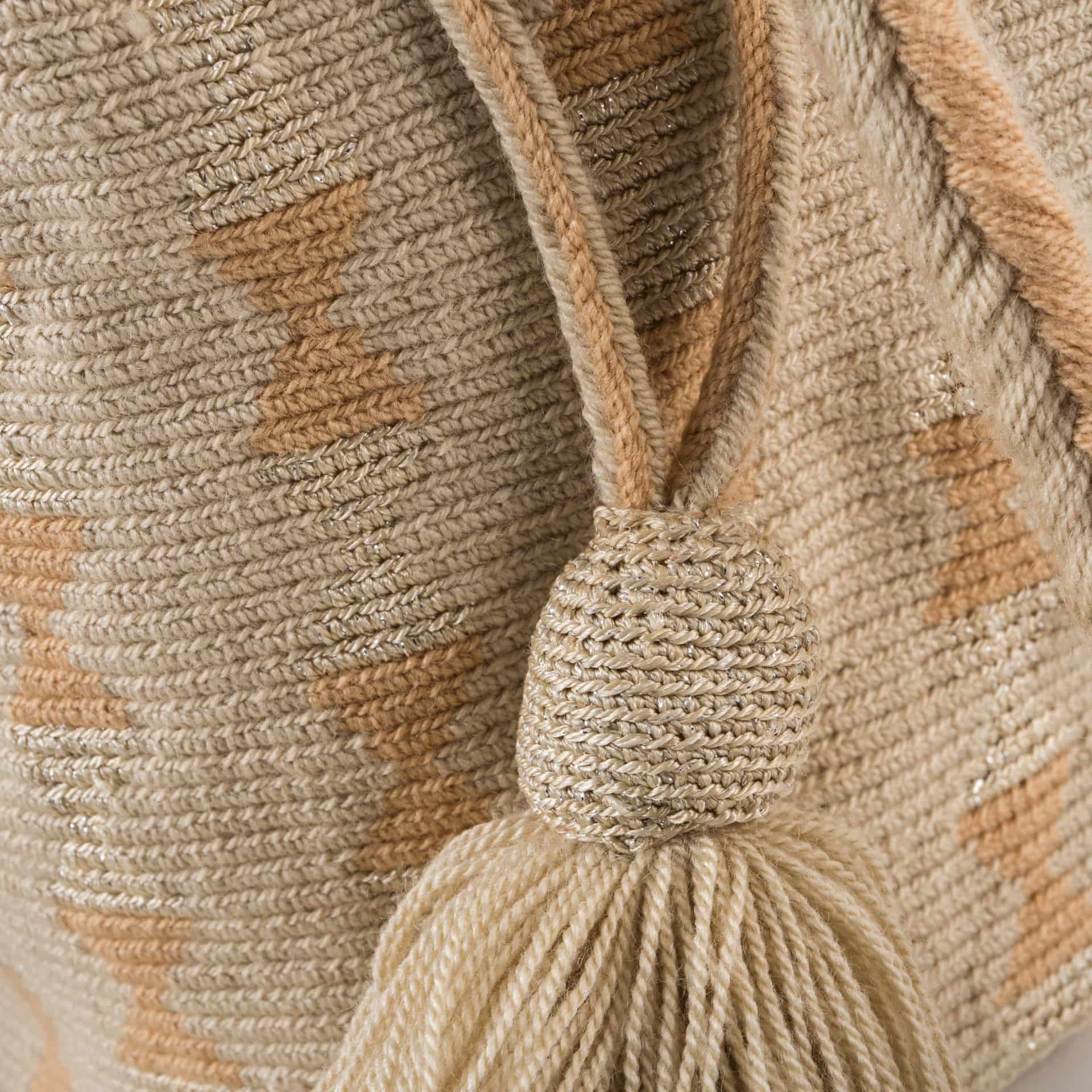 Mini Bolso Wayuu Arena Brillante - miniatura 2