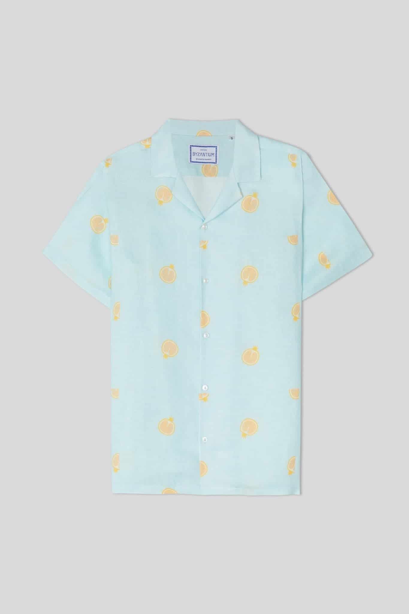 Men's bastión linen shirt sky blue - miniatura 1