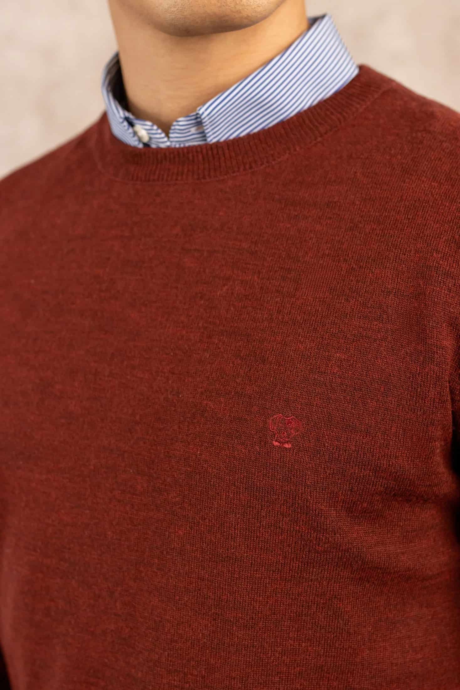 Sueter Merino Antiarrugas Vinotinto - miniatura 7