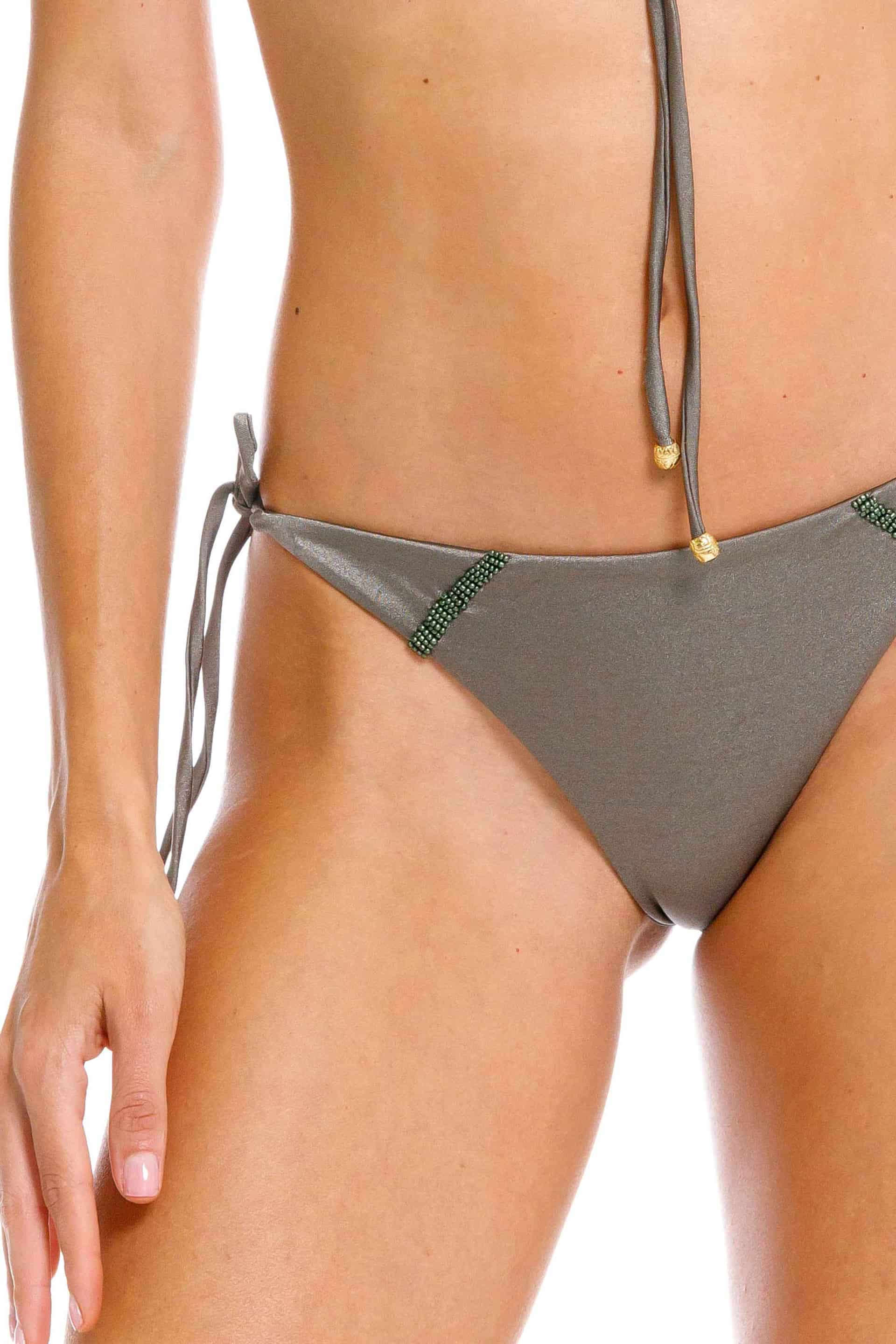 Panty con Tiras de Bikini Olive Green - miniatura 2