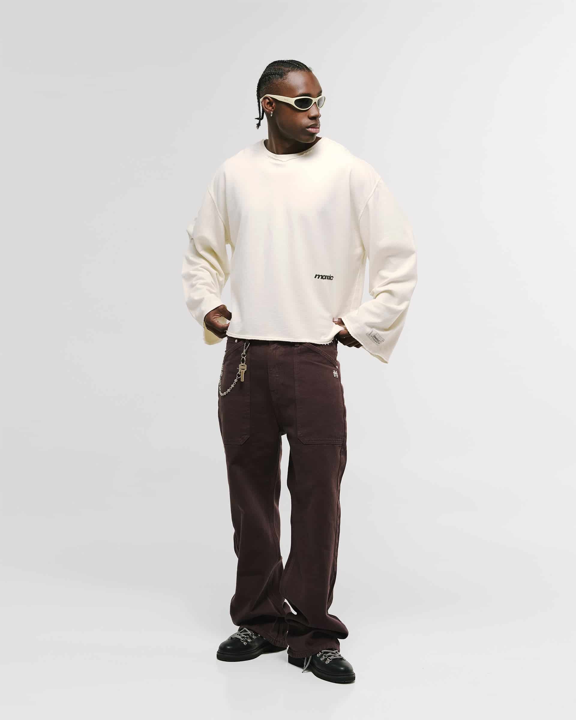 Long Sleeve Boxy T-Shirt – Off White - miniatura 2