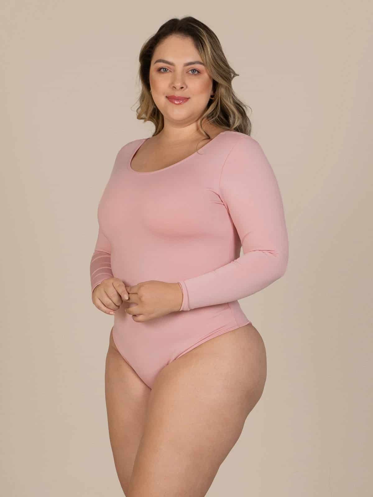 Body magda rosado talla plus - miniatura 3
