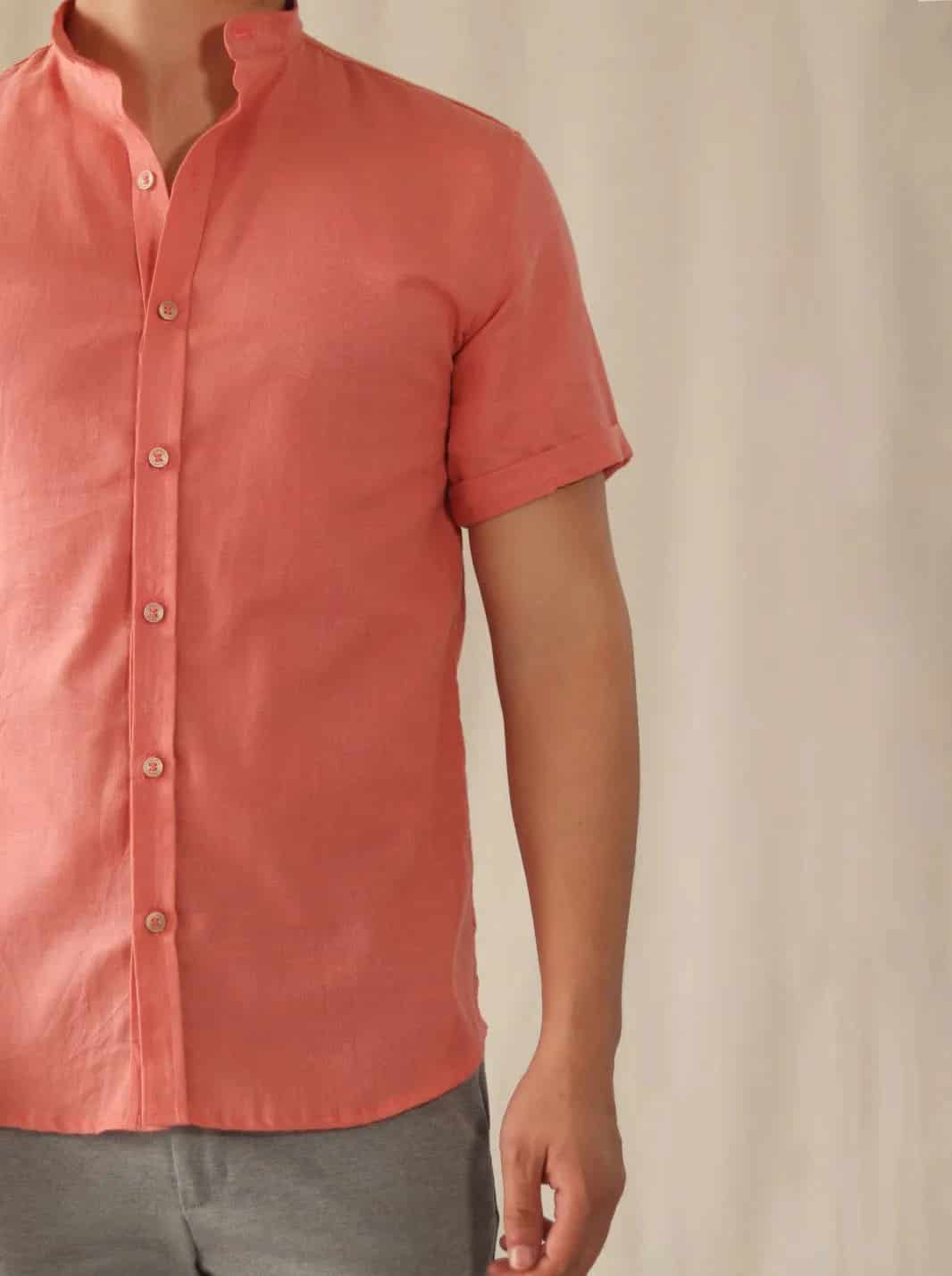 CAMISA LINO ALGODÓN | MANGA CORTA - miniatura 1