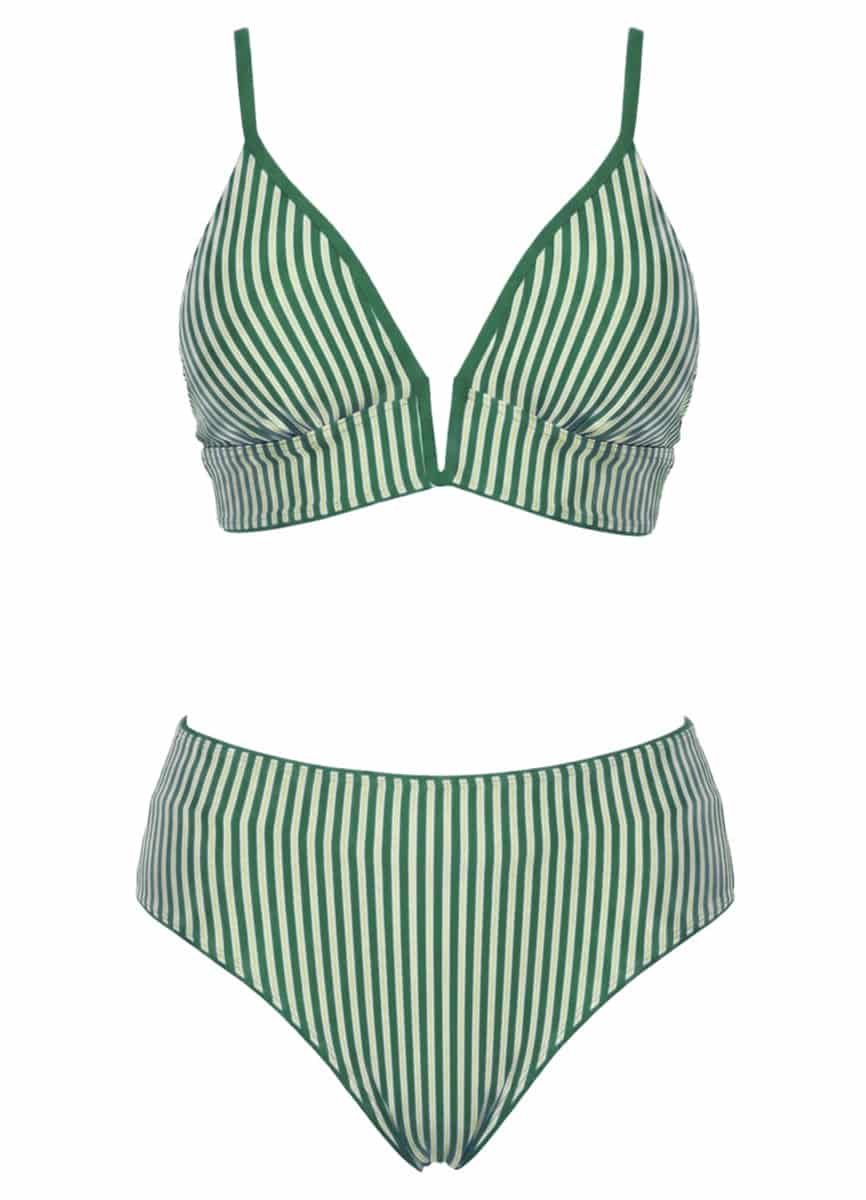 Maaji Eucalyptus Green Parade Long Line Triangle Bikini Top - miniatura 9