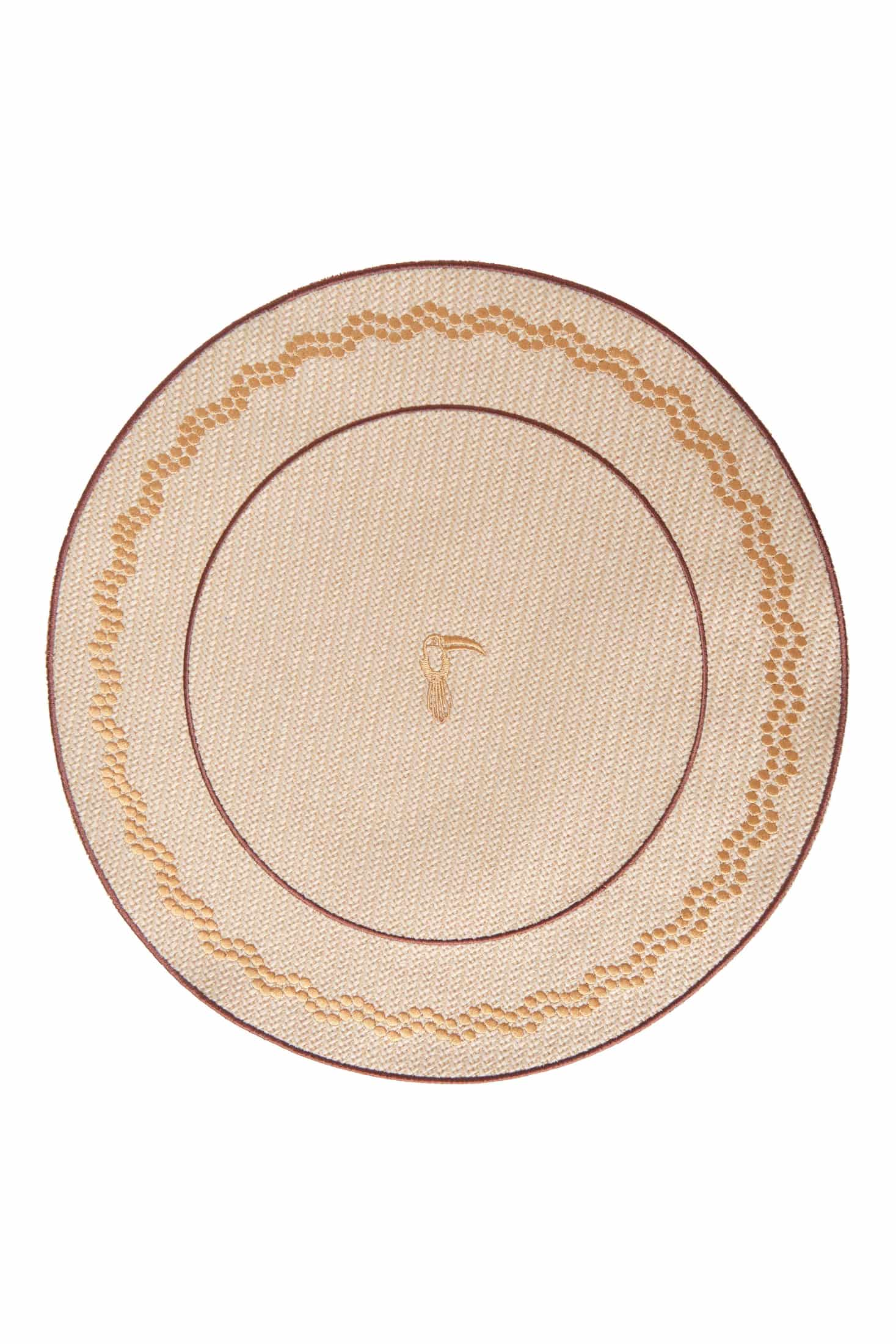 Tucan Embroidered Placemats Set of 4 / Sand - miniatura 1
