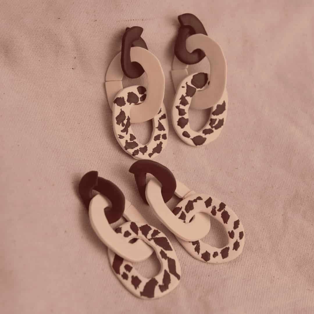 Aretes Lau Pantoja Cow Print - miniatura 1