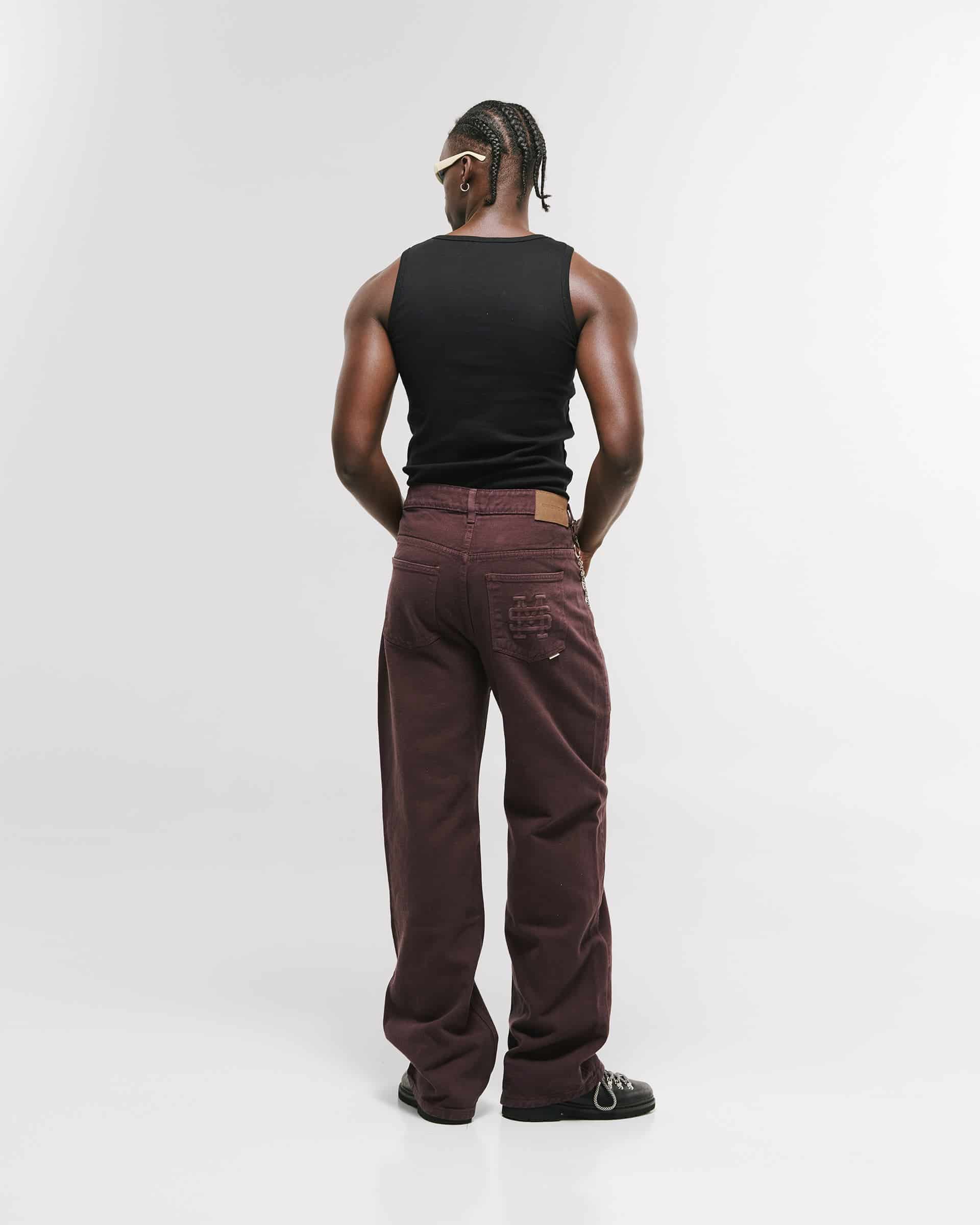Pocket Straight Pants – Burgundy - miniatura 7