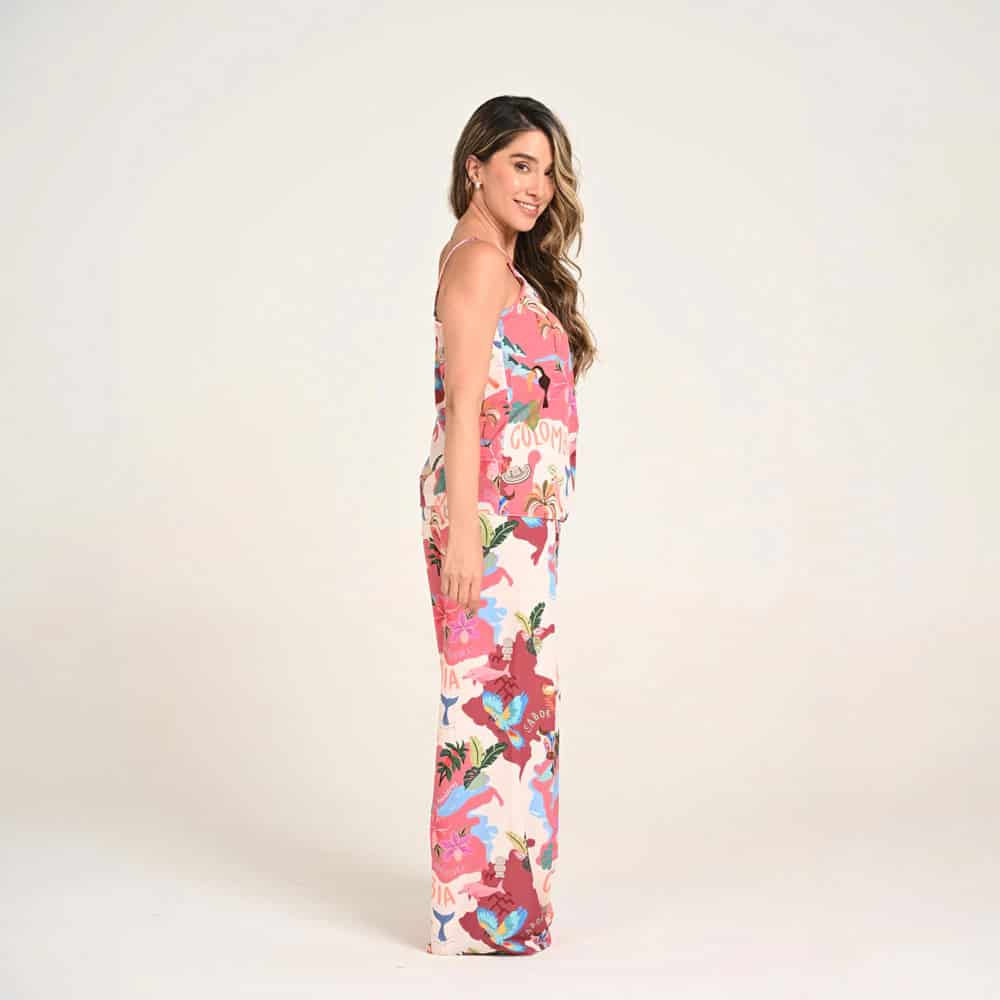 Conjunto de Pijama Pantalón Largo Estampado Colombia - miniatura 2