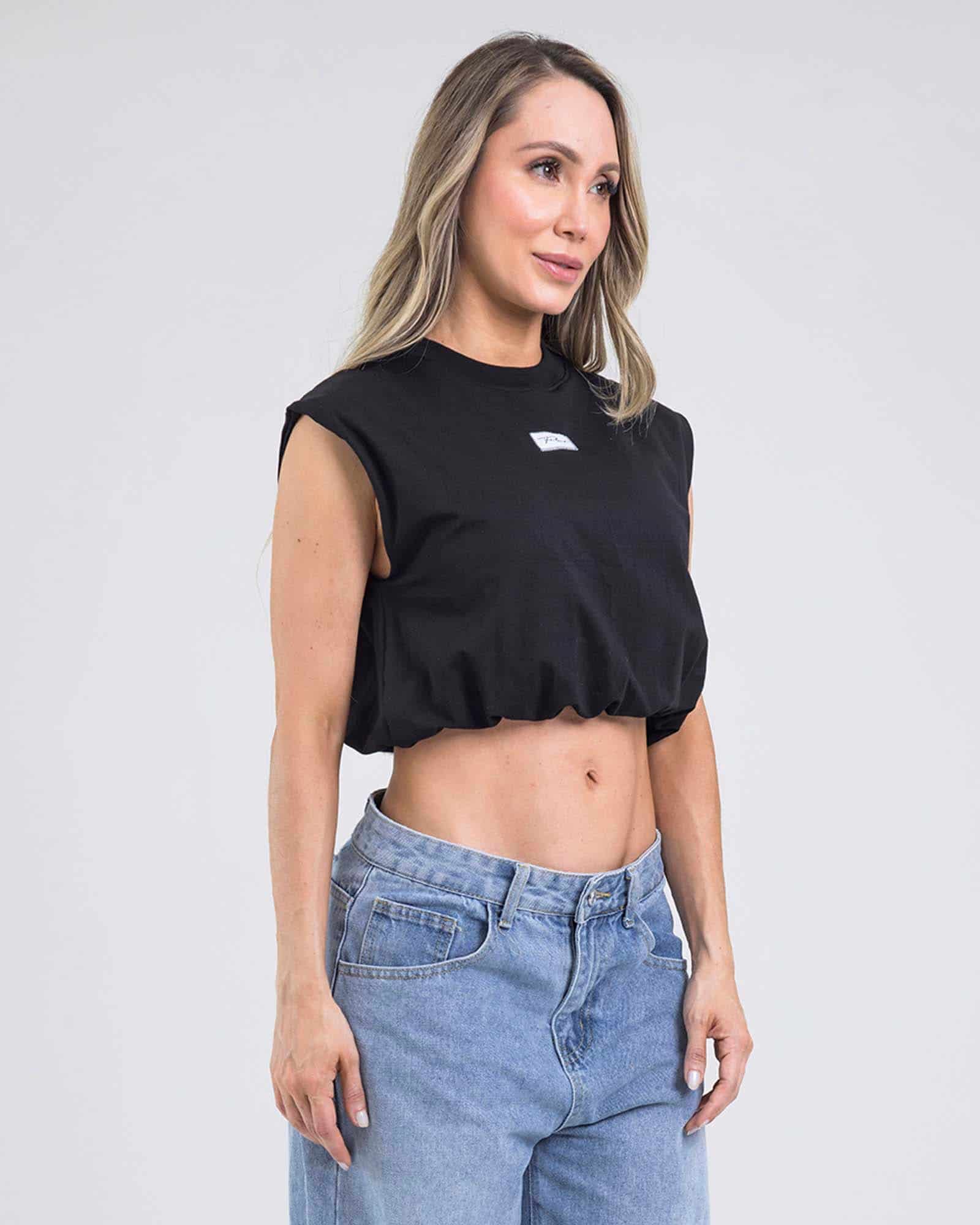 Blusa sisa urban core negro outdoor FIBER - miniatura 1