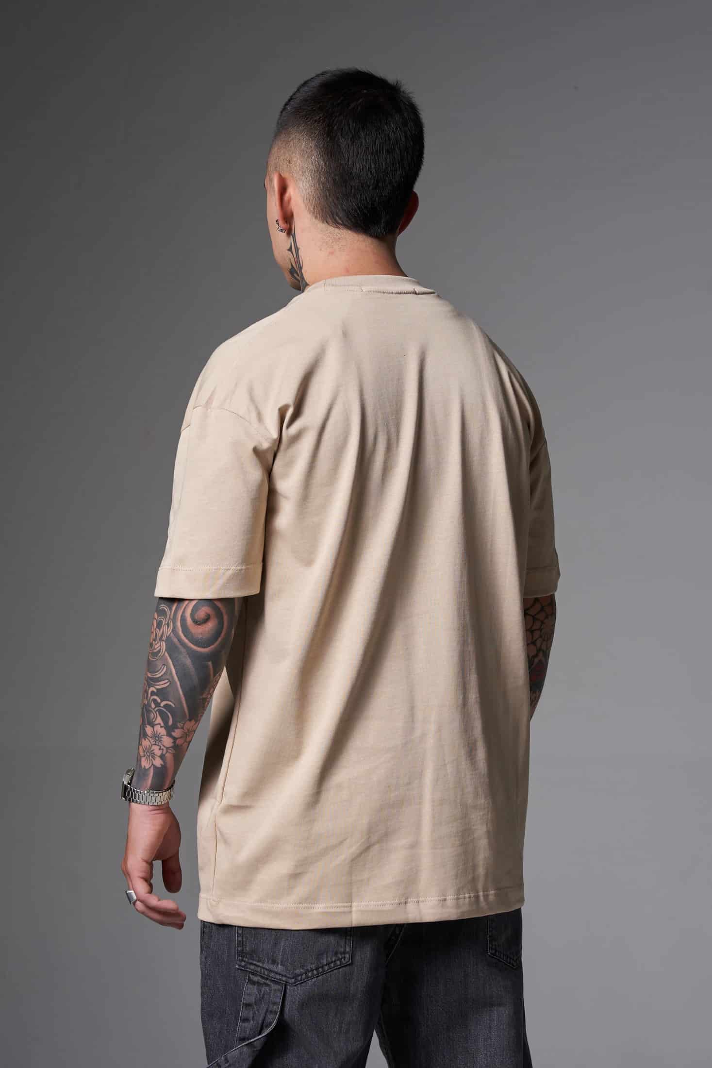 Camiseta 100% Algodón Peruano Camel Oversize 250 Gramos - miniatura 9