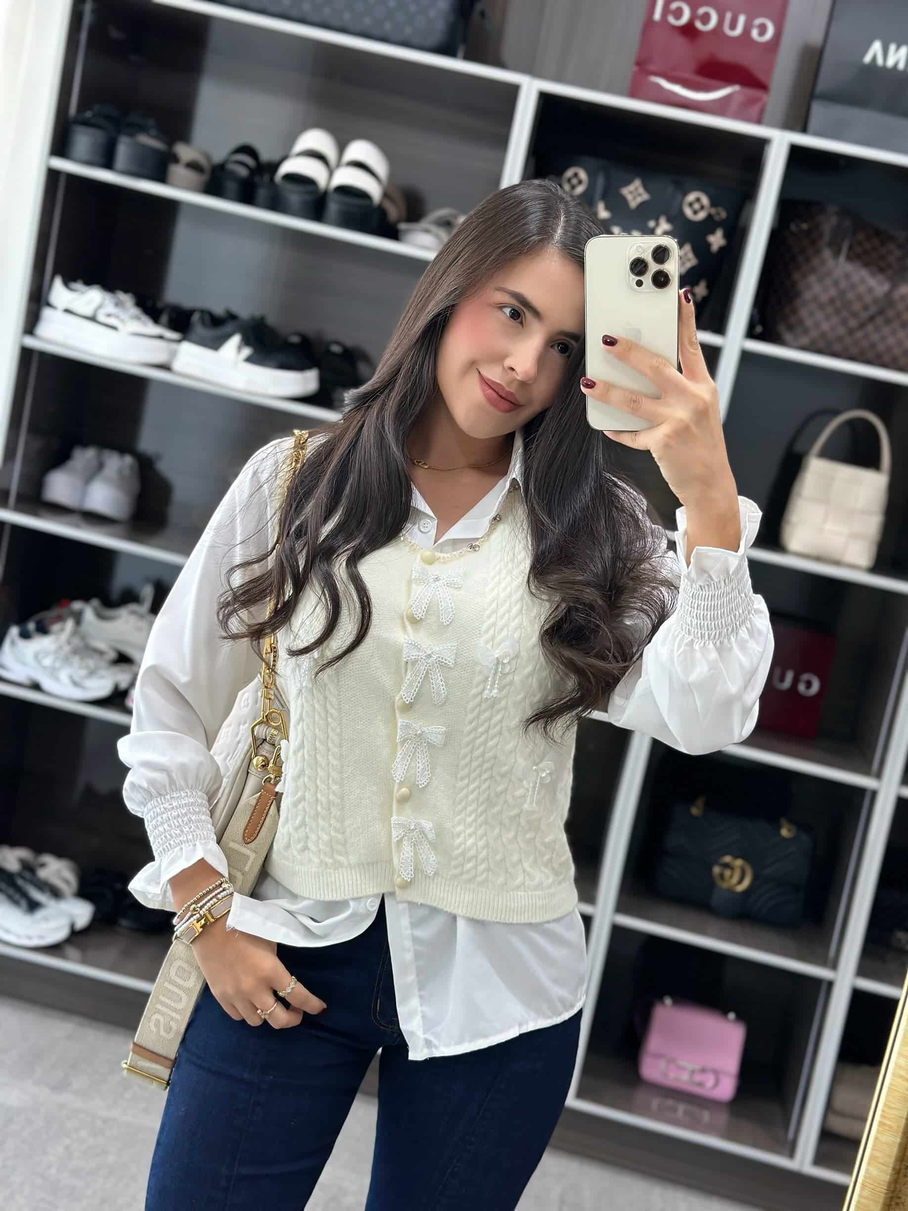 BLUSA ELENA MARFIL x BLANCO - miniatura 2