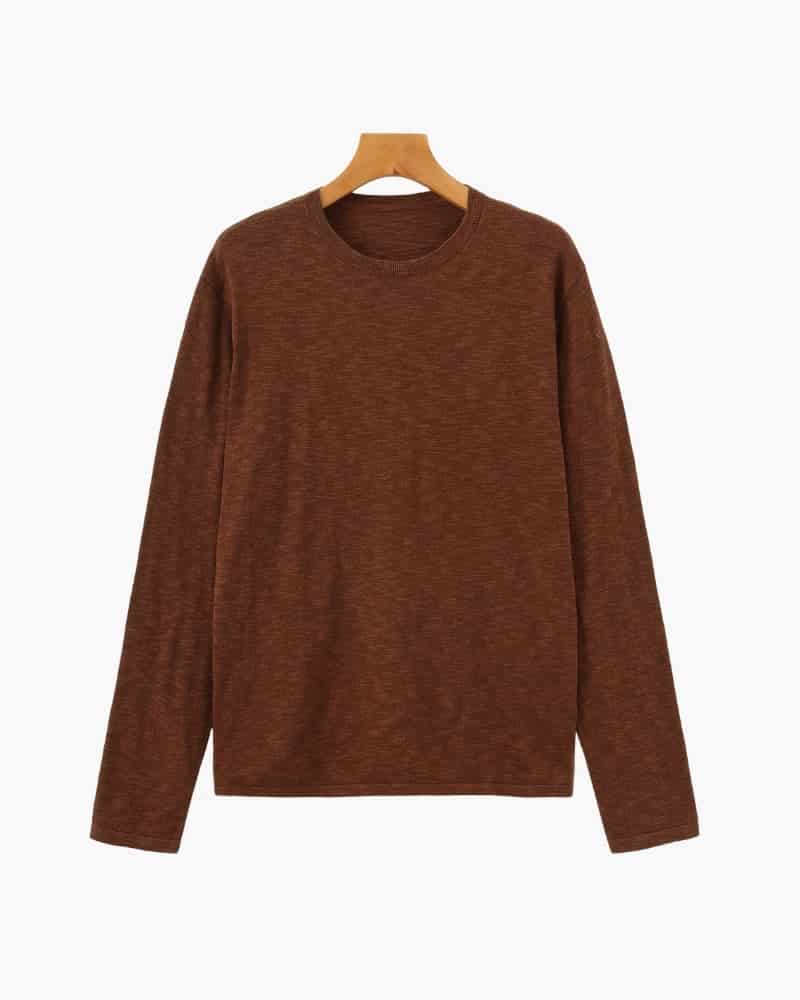 Linen Cotton Essential Crewneck - miniatura 2