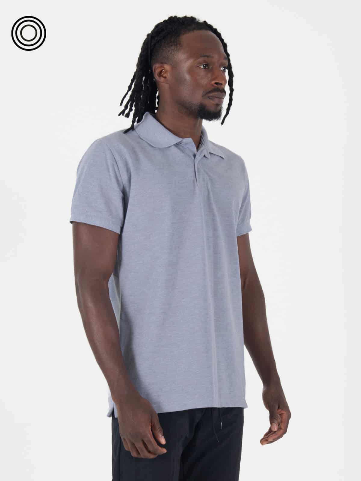 Polo camiseta hombre gris claro - miniatura 2