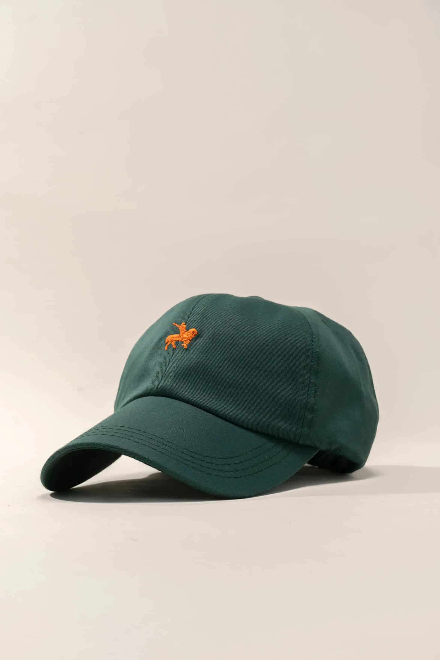 Gorra Basic Verde Oscuro Bordado Naranja - miniatura 1