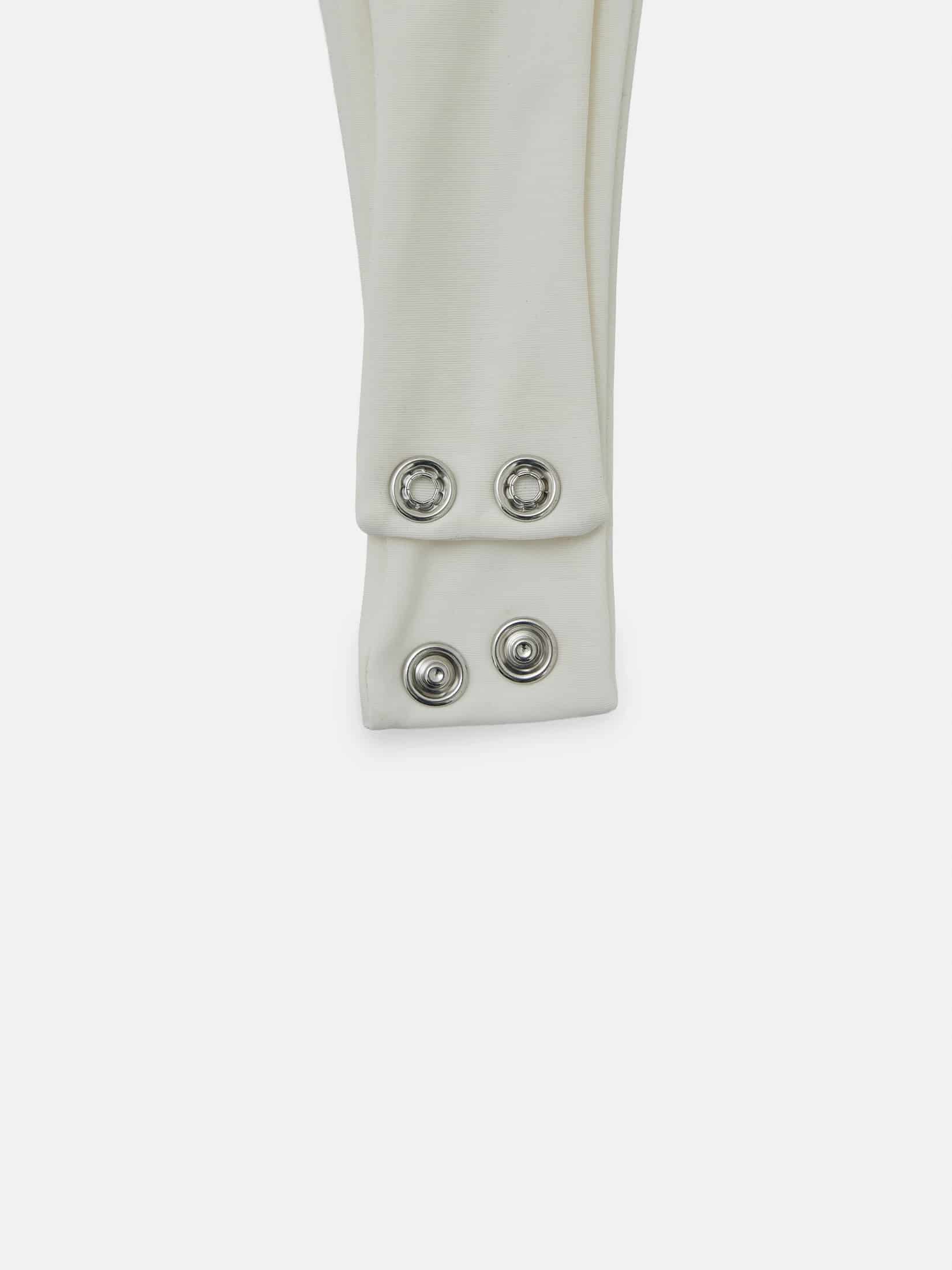 DOUBLE LAYER BODYSUIT - CREAMY & JASPE GRAY - miniatura 4