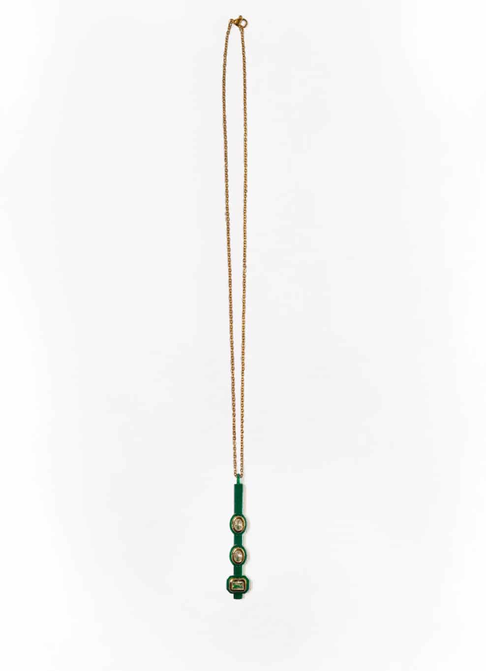 JVxTH - GREEN BAR NECKLACE - miniatura 2