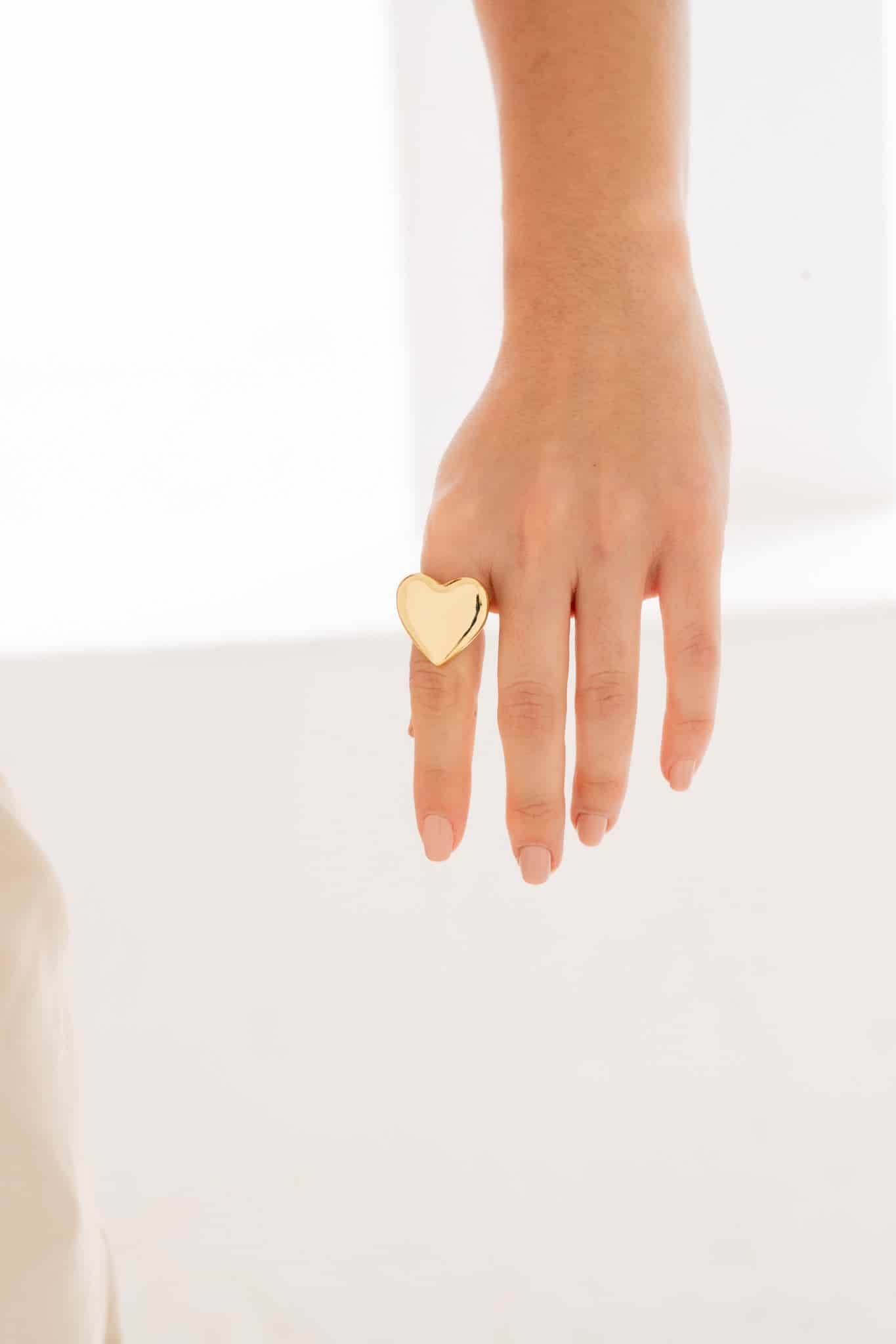 Anillo Corazón Liso Graduable - miniatura 2