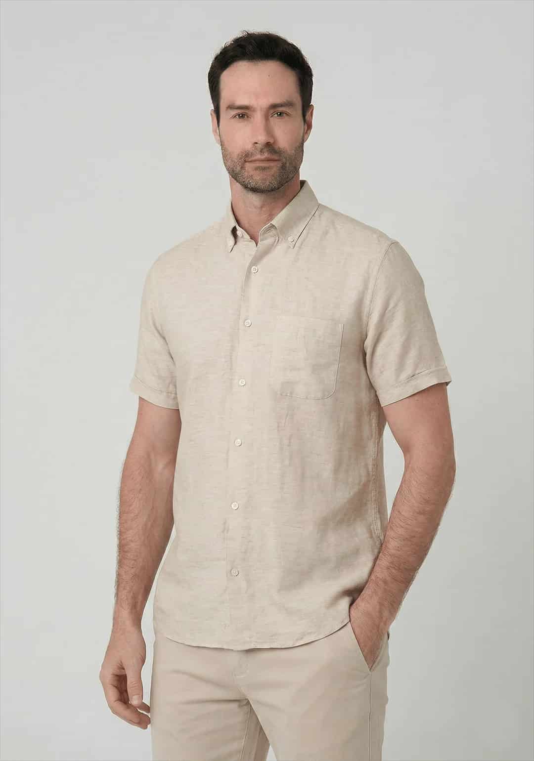 Camisa con bolsillo manga corta para hombre Jon Sonen 027225037 - miniatura 7