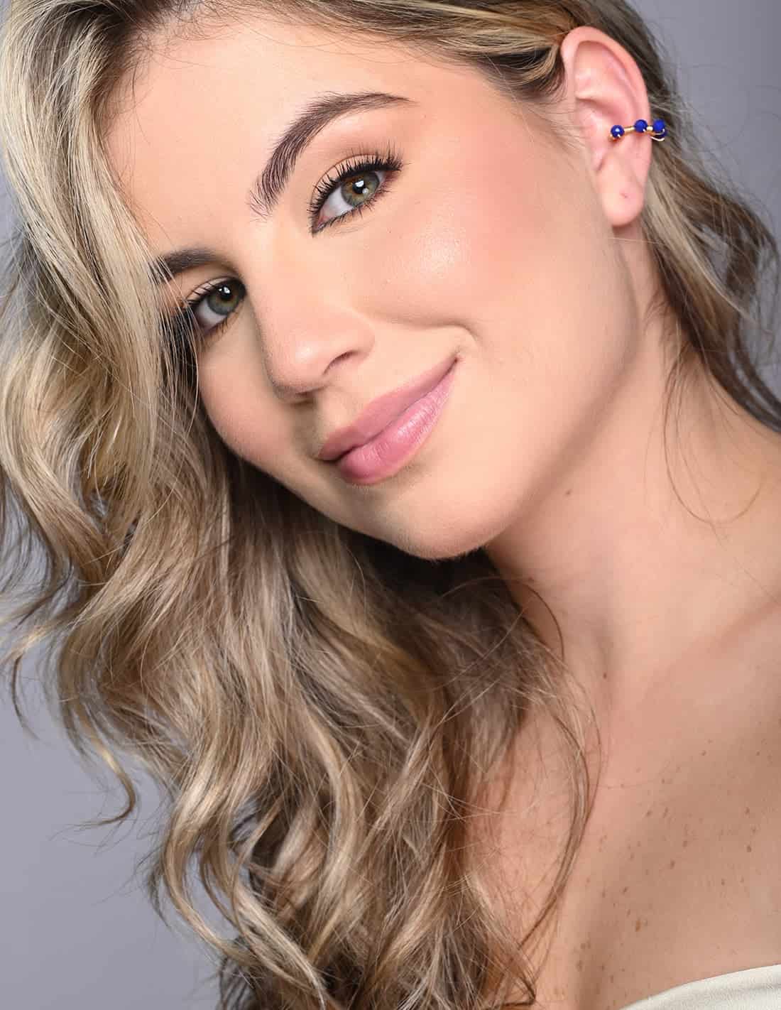 Ear Cuff Jazmin Blue King - miniatura 1